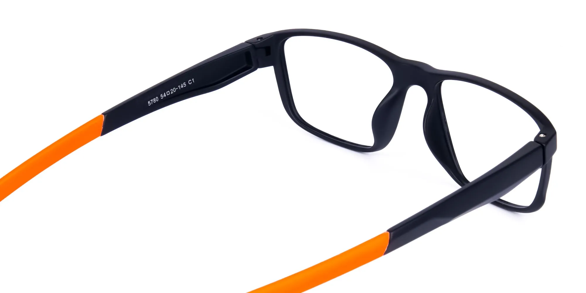 Black and Orange Clear Cycling Glasses-2