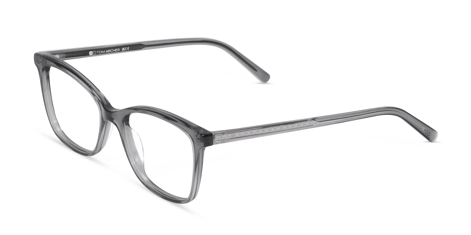 Crystal Charcoal Grey Cat Eye Eyeglasses-3 Crystal Charcoal Grey Cat Eye Eyeglasses-3