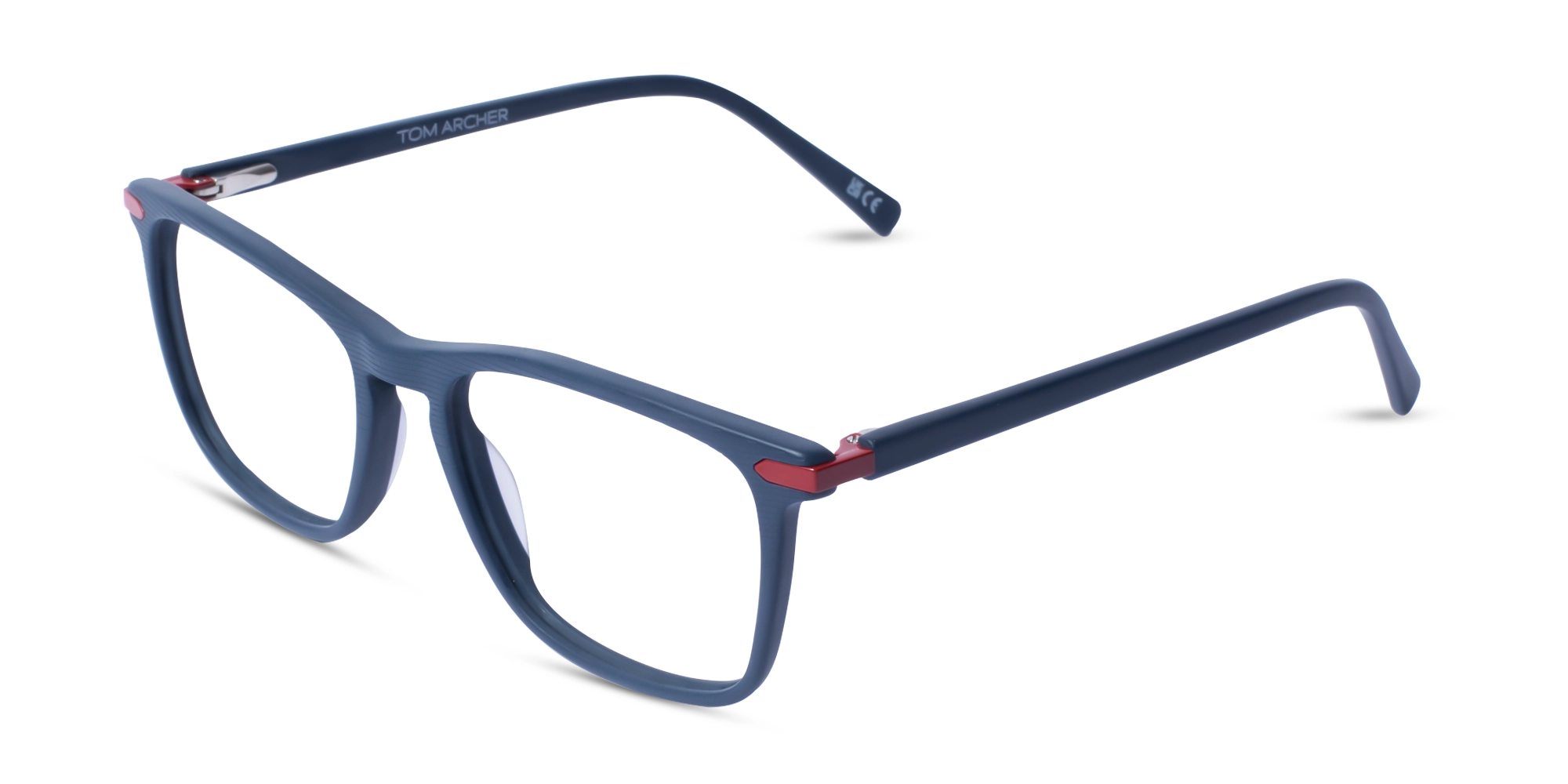 Matte Slate Grey Rectangle Glasses 3