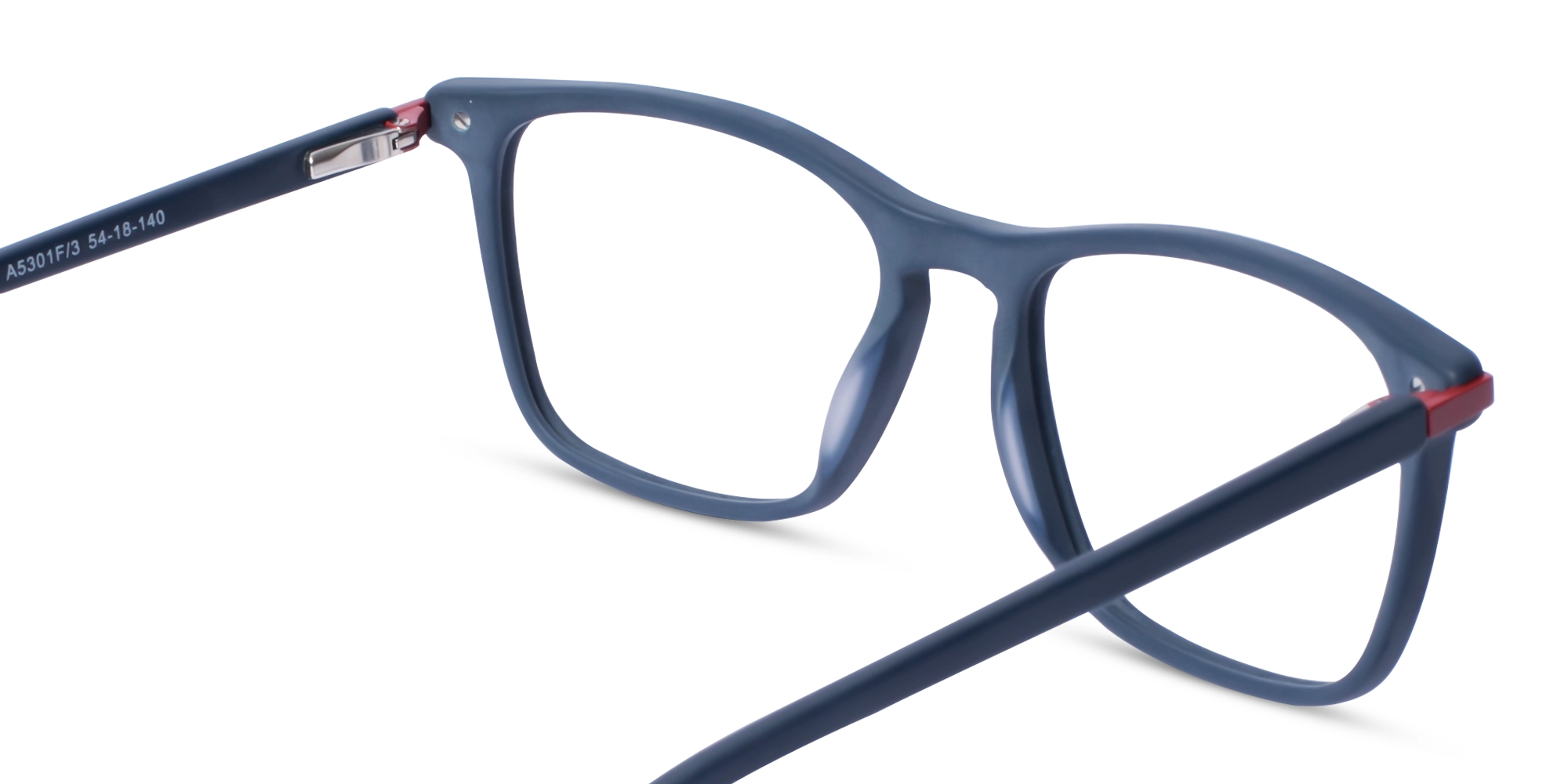 Matte Slate Grey Rectangle Glasses 5