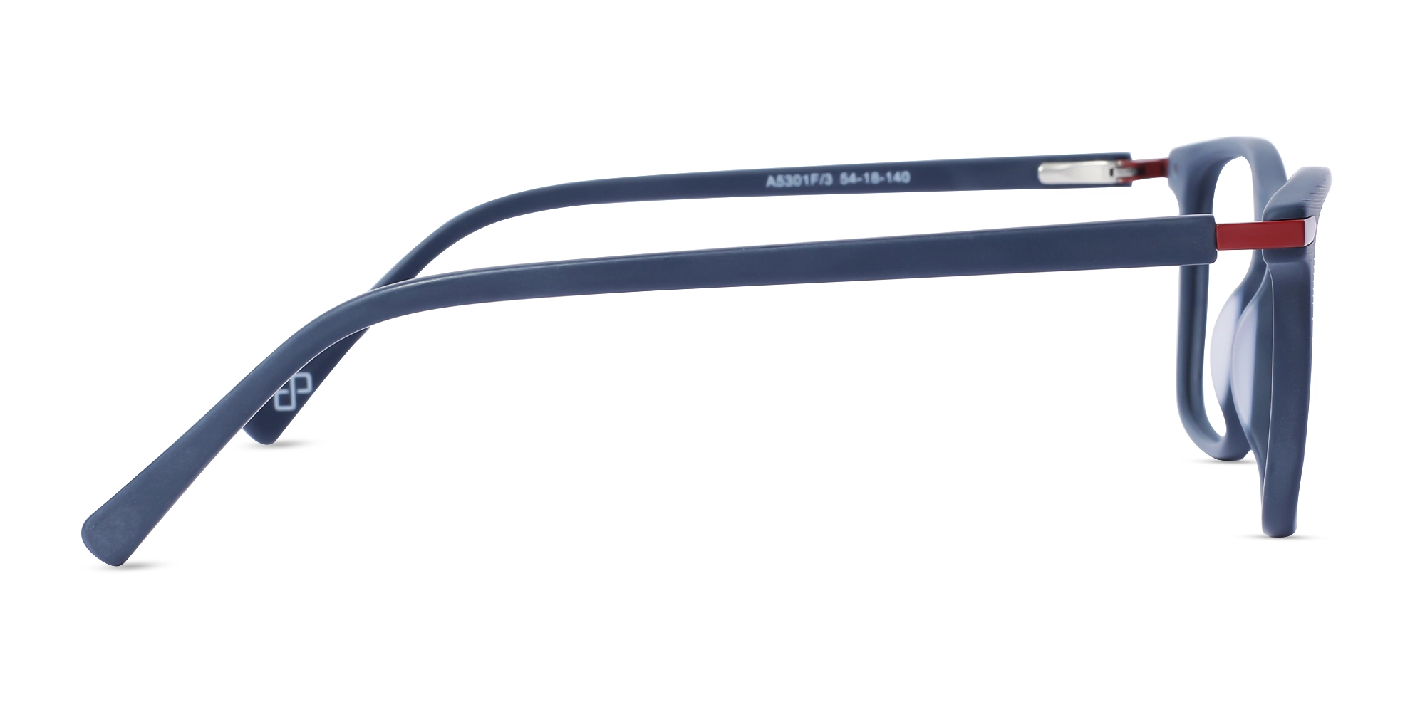 Matte Slate Grey Rectangle Glasses 4