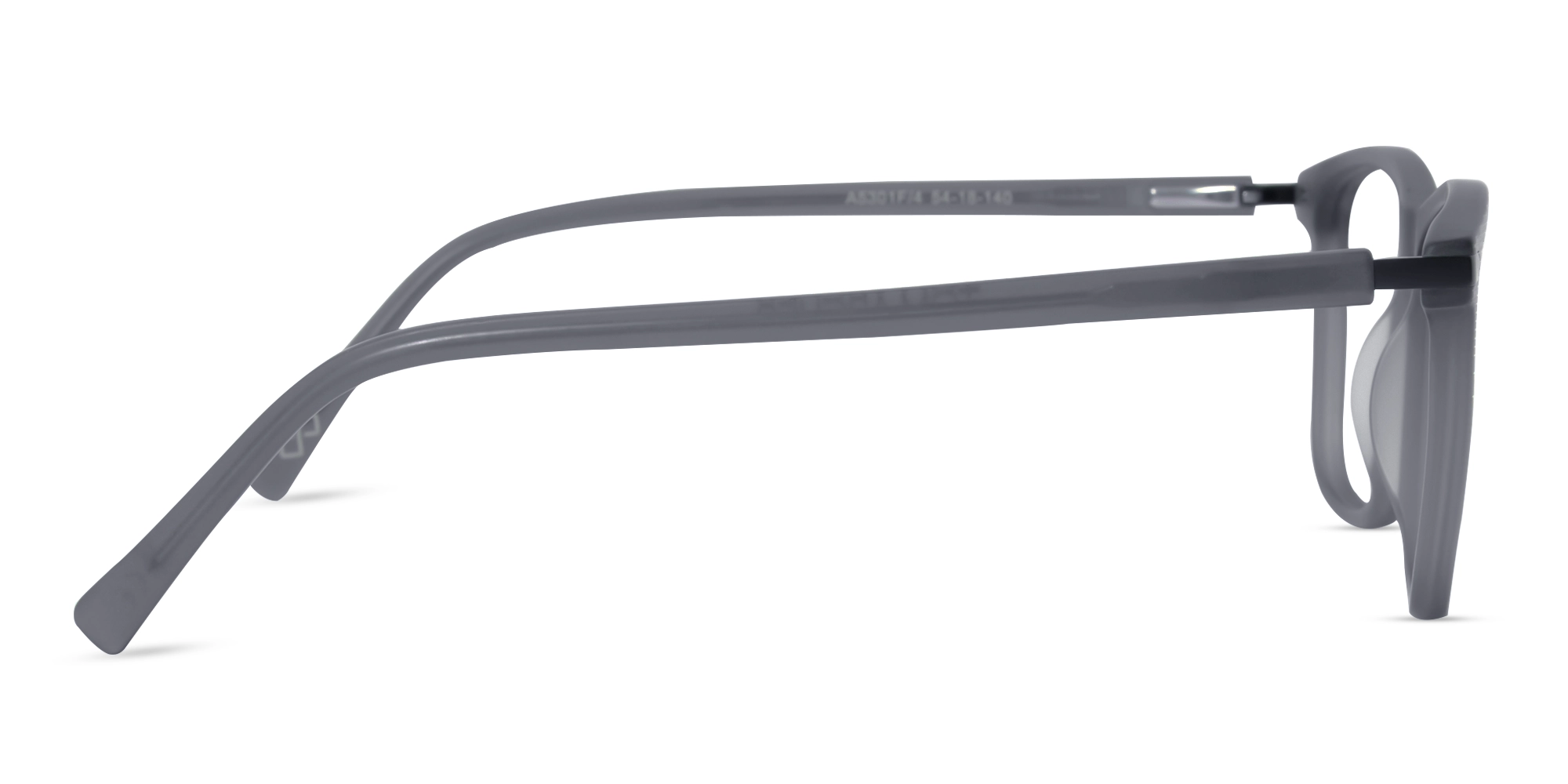 Matte Grey Rectangle Keyhole Glasses 4