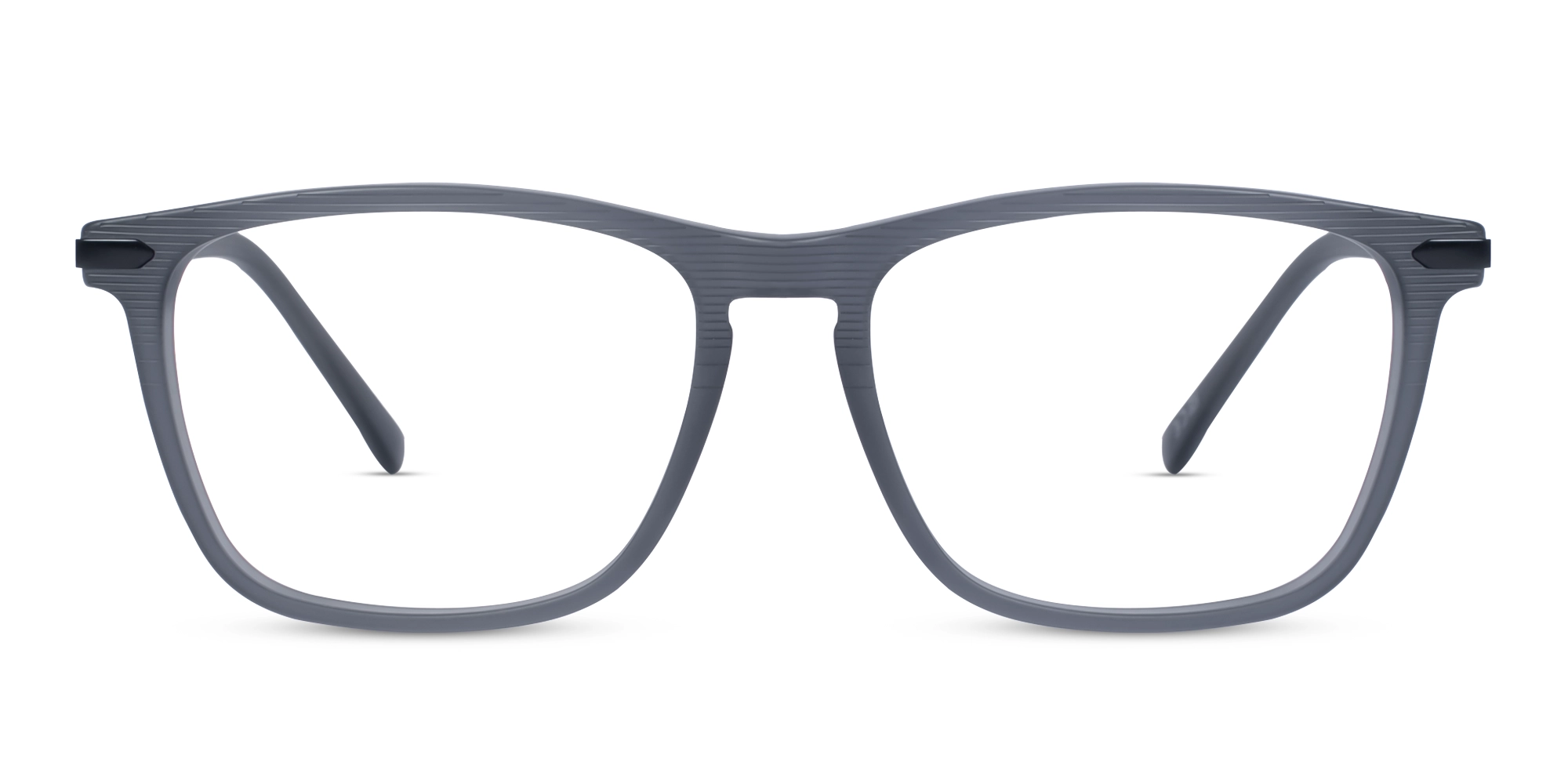 Matte Grey Rectangle Keyhole Glasses 1