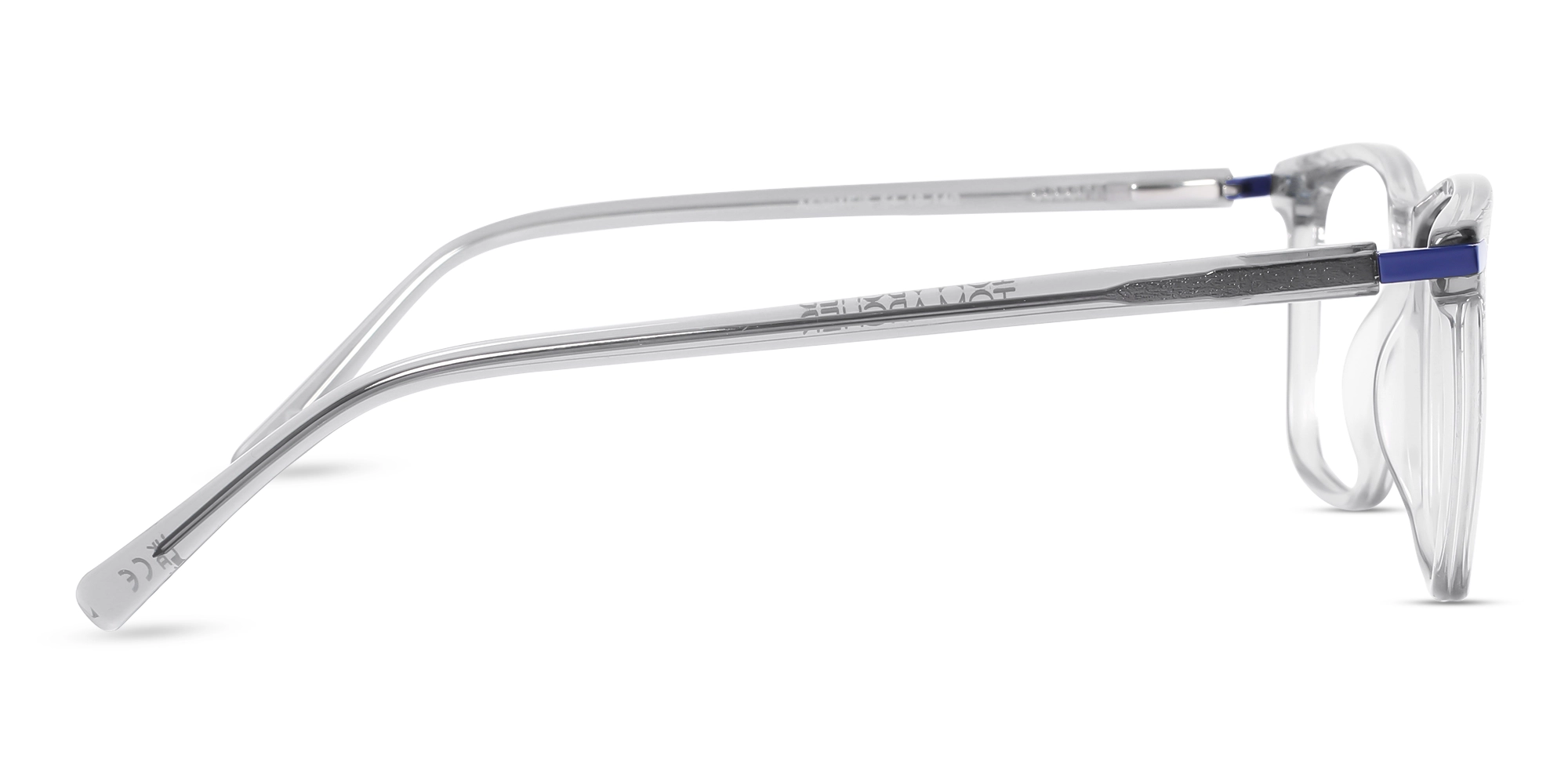 Crystal Grey Rectangle Keyhole Glasses 4