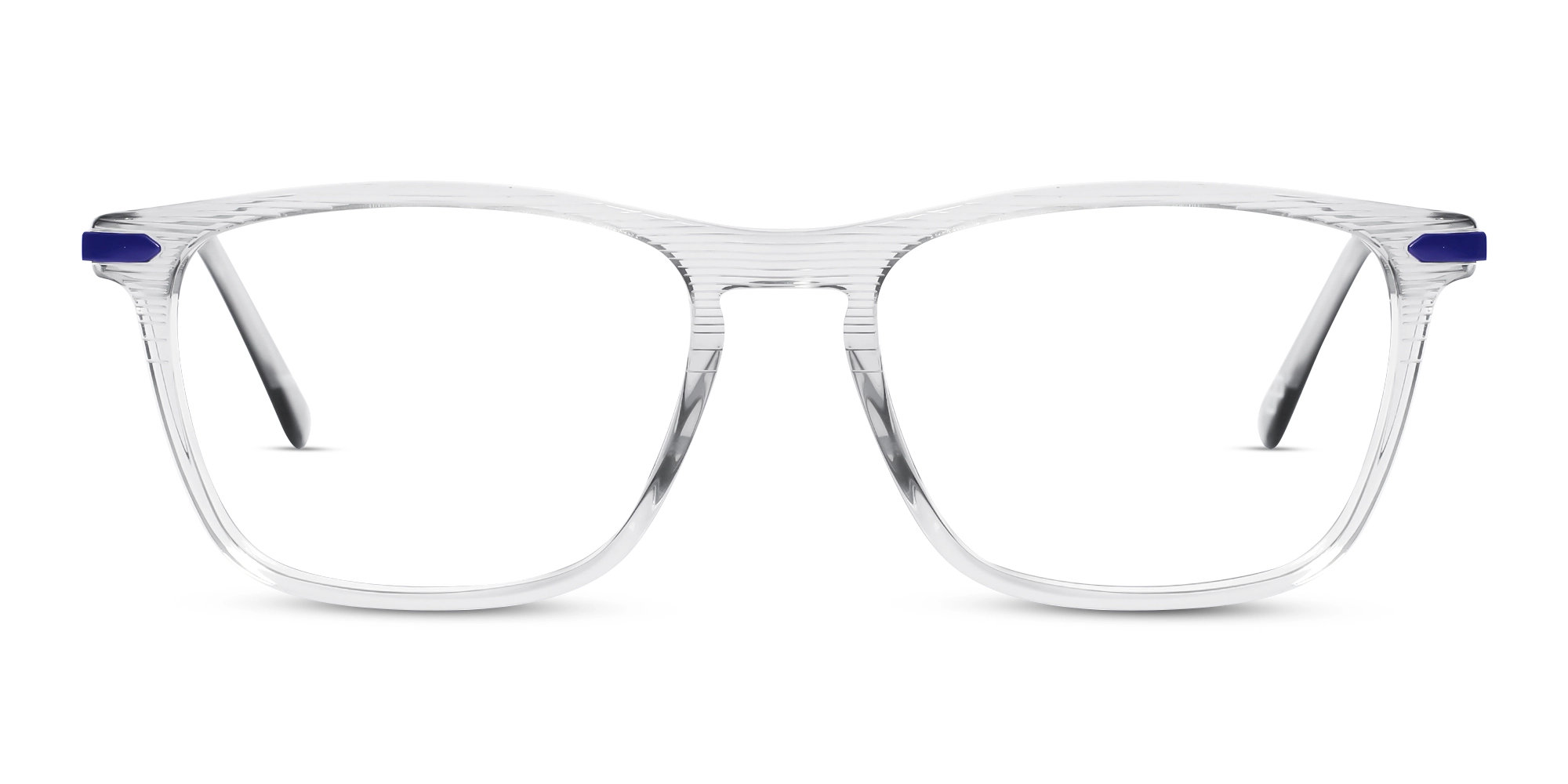 Crystal Grey Rectangle Keyhole Glasses 1