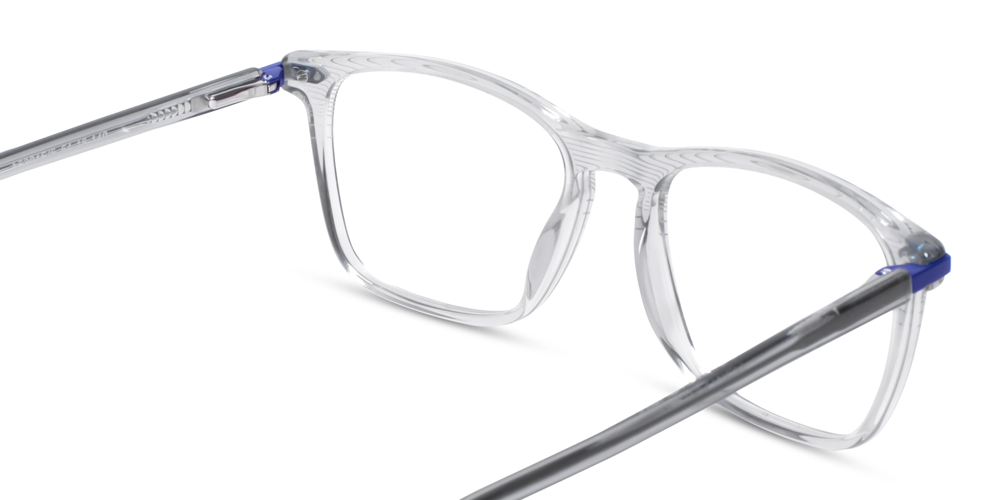 Crystal Grey Rectangle Keyhole Glasses 5