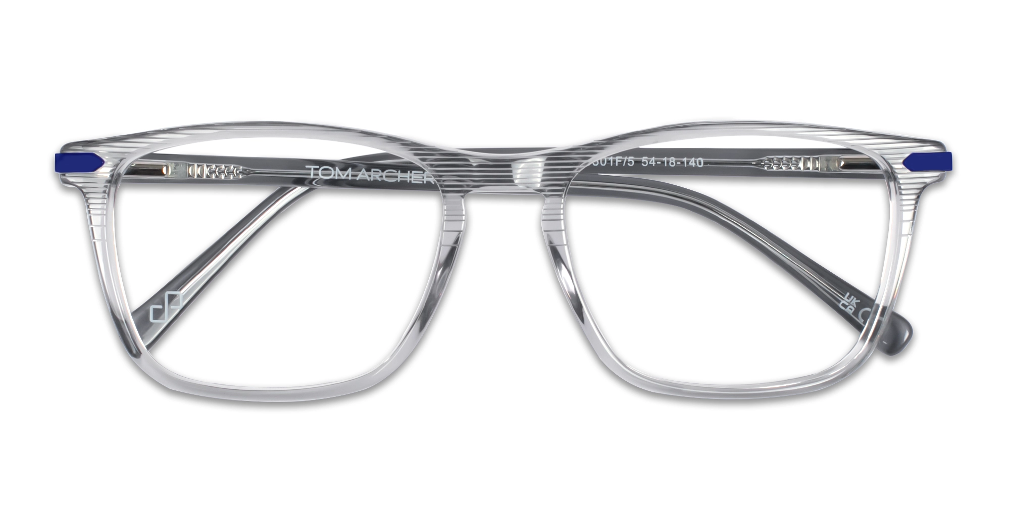 Crystal Grey Rectangle Keyhole Glasses 6