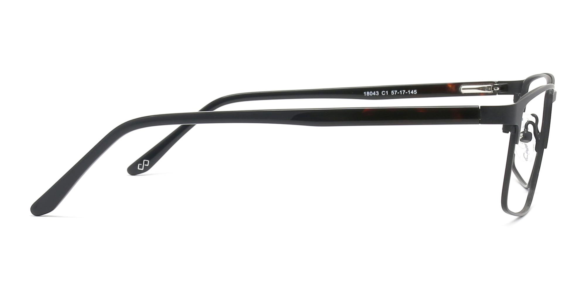 Black Square Frame Glasses-4