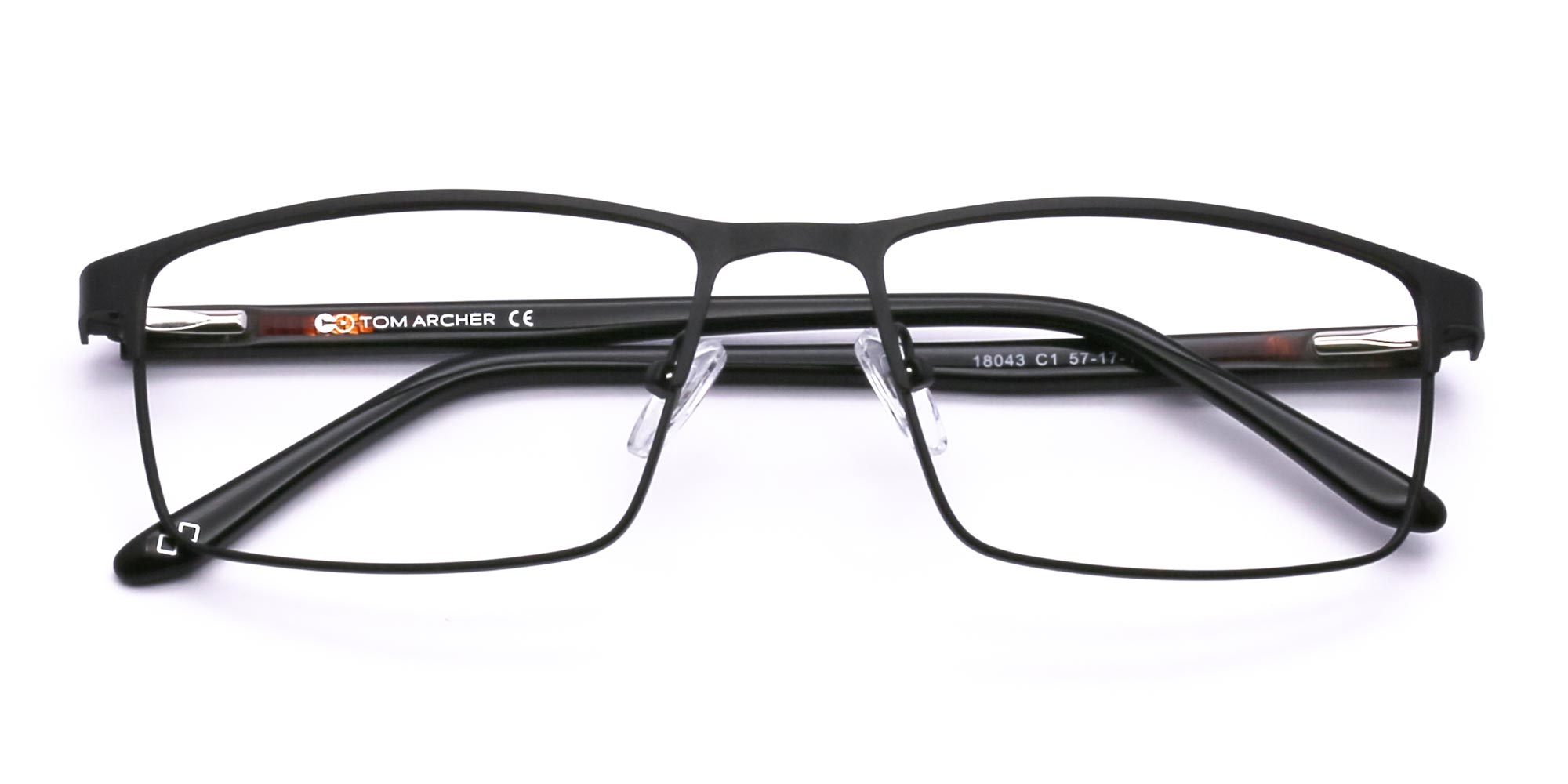 Black Square Frame Glasses-6