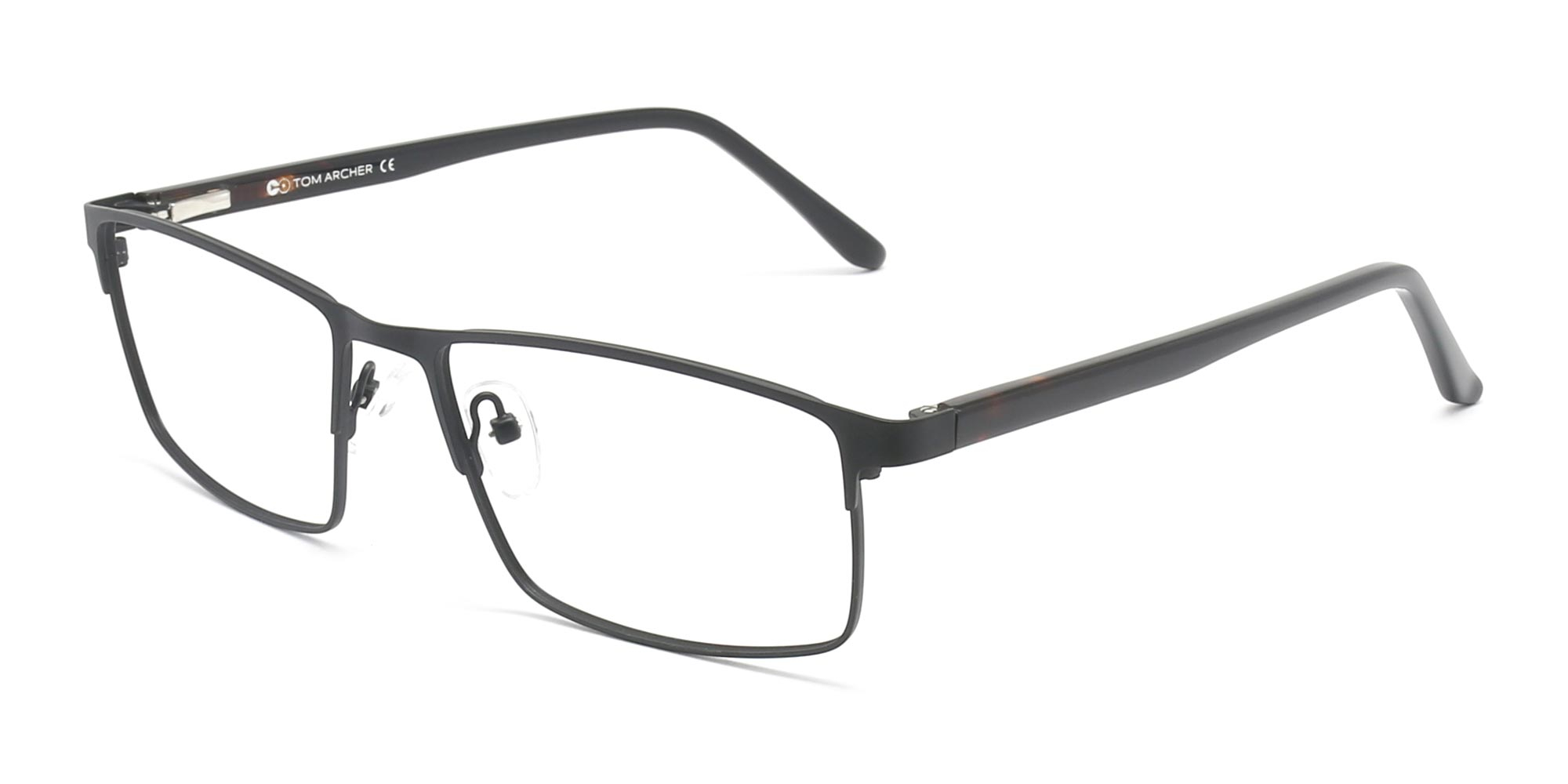 Black Square Frame Glasses-3