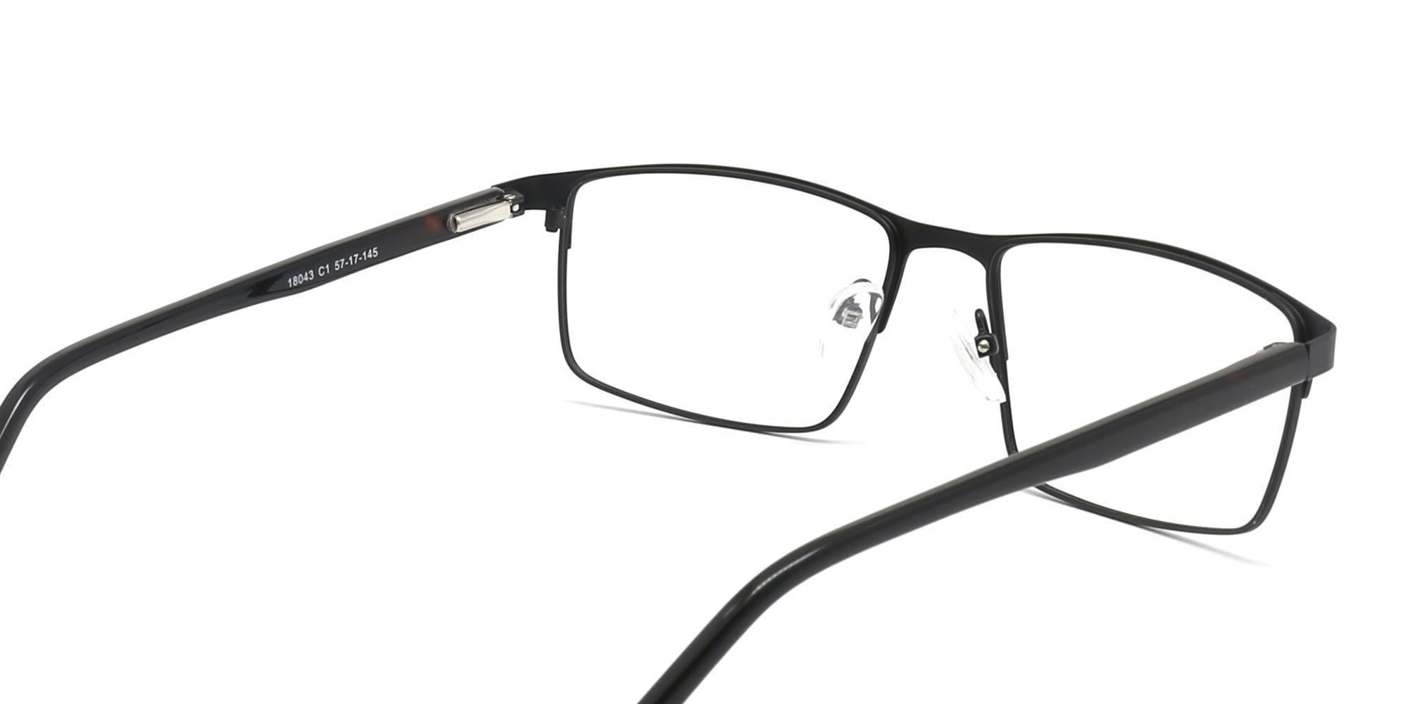Black Square Frame Glasses-5