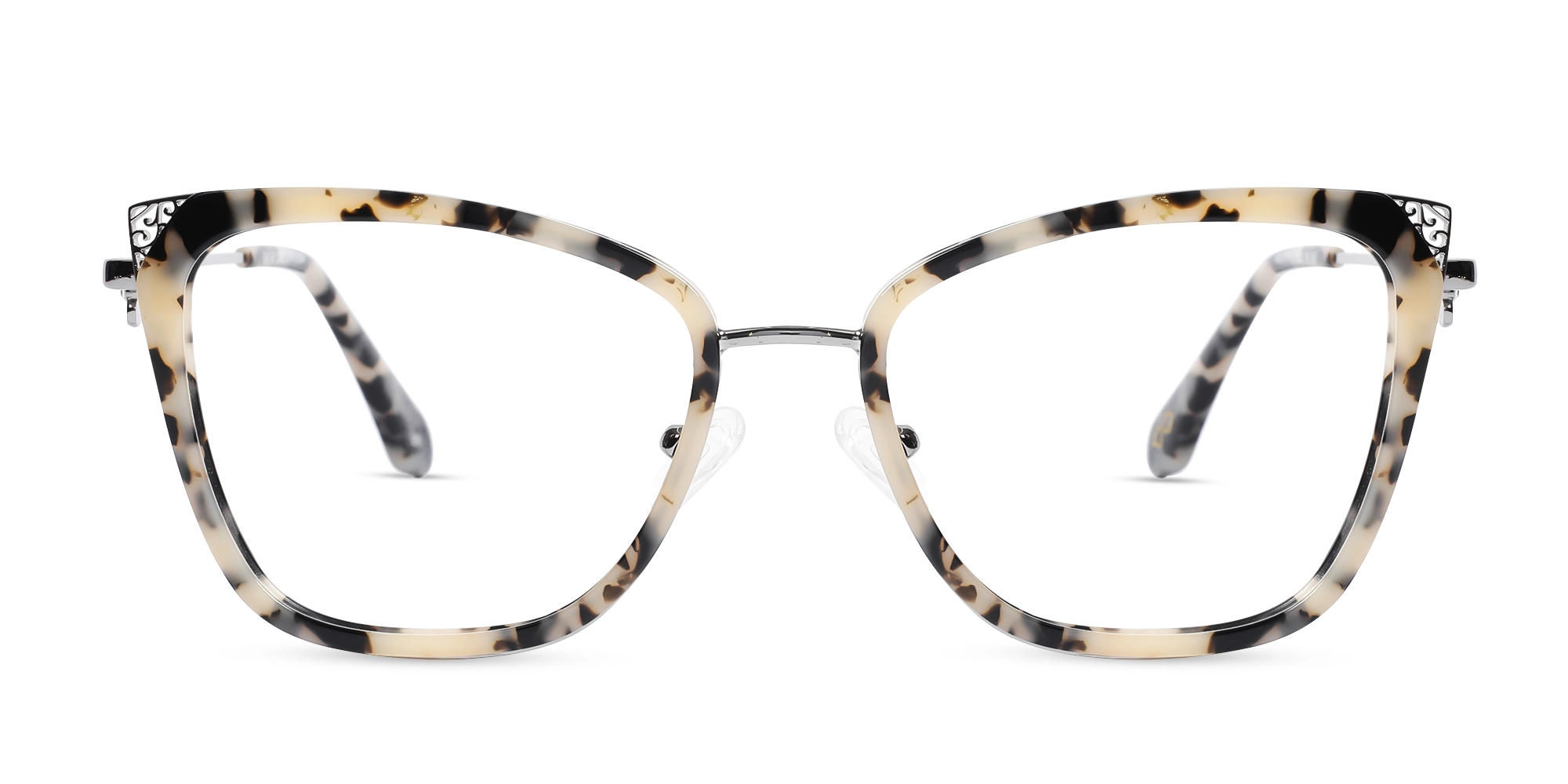 Marzipan Tortoise & Silver Cat-eye Glasses-1 Marzipan Tortoise & Silver Cat-eye Glasses-1