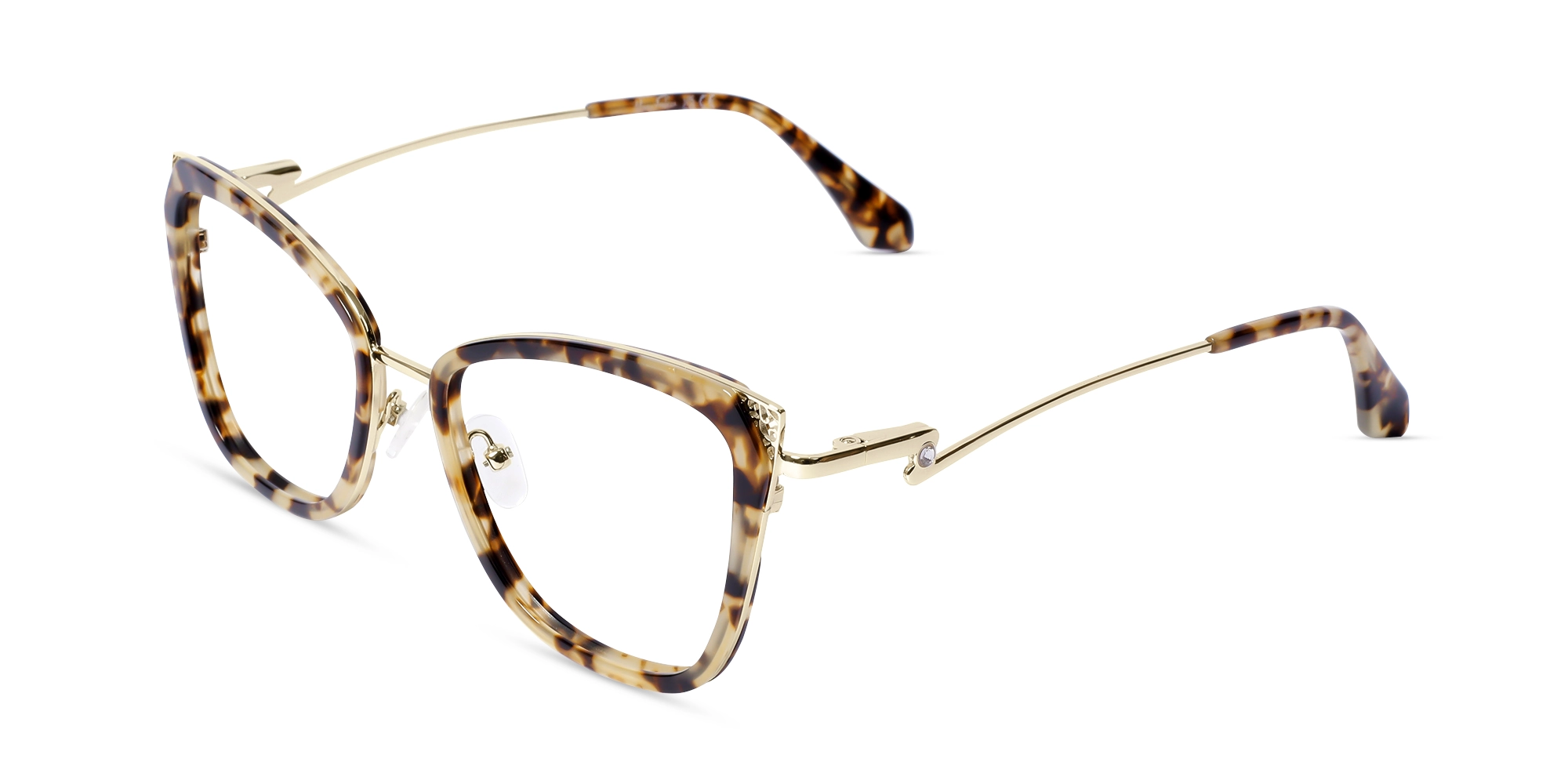 Beige Tortoise Cat-eye Glasses-3