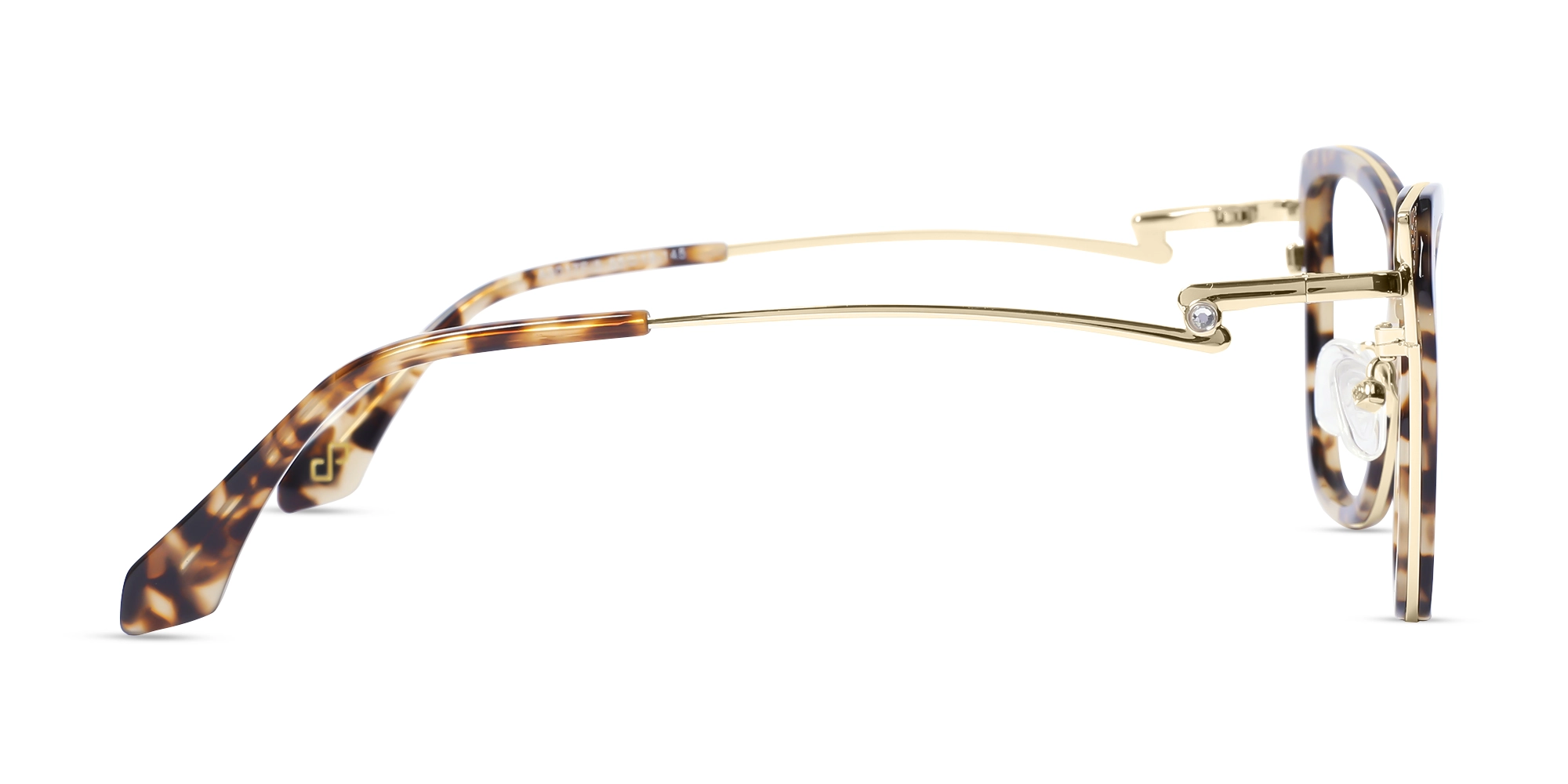 Beige Tortoise Cat-eye Glasses-4