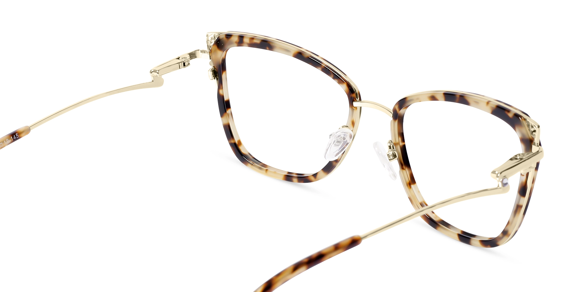 Beige Tortoise Cat-eye Glasses-5