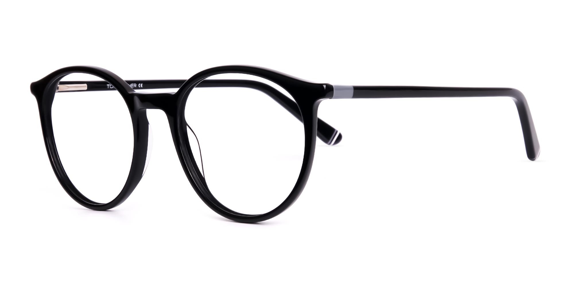black round full rim glasses frames-3