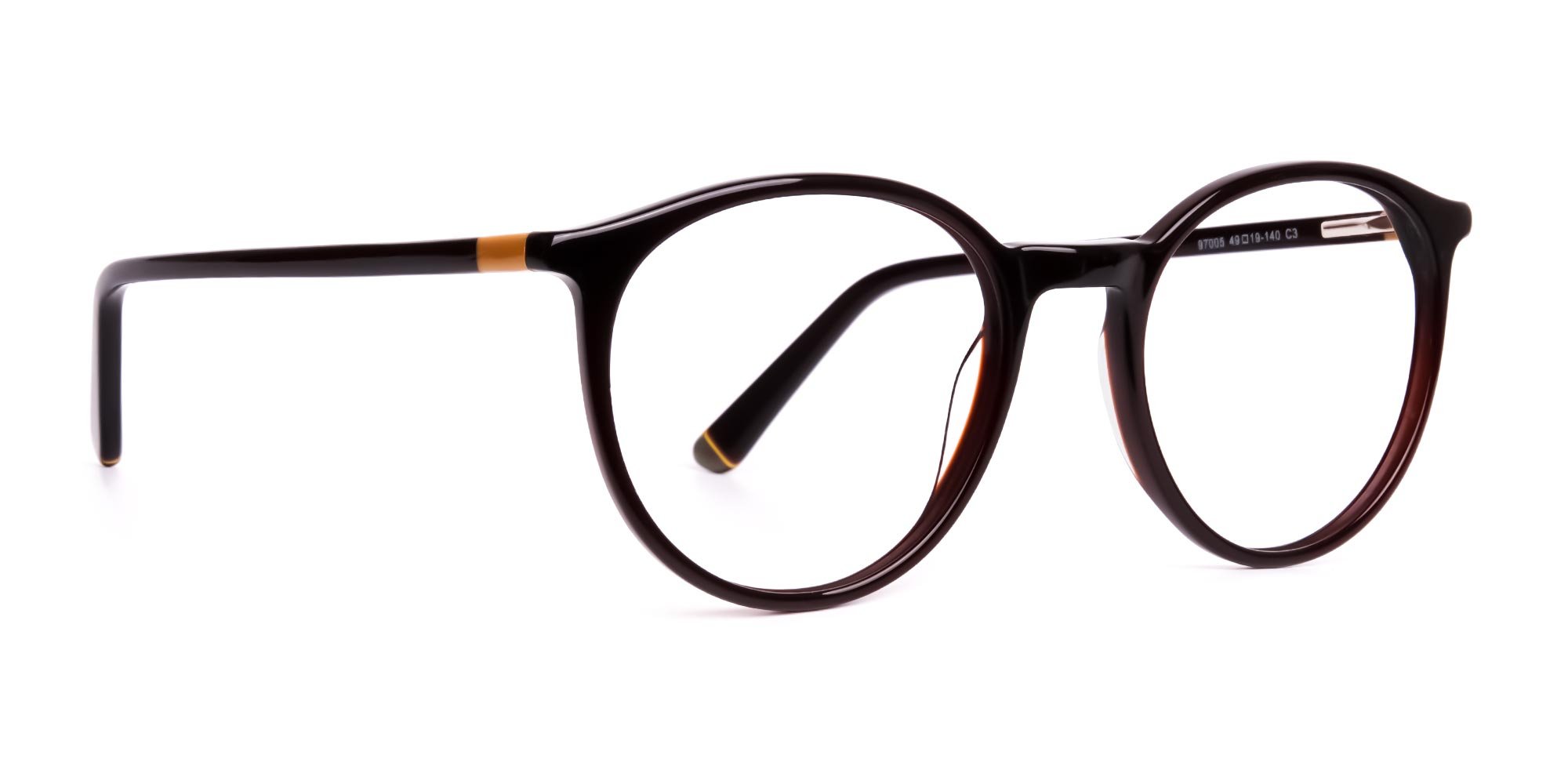 brown round full rim glasses frames-2