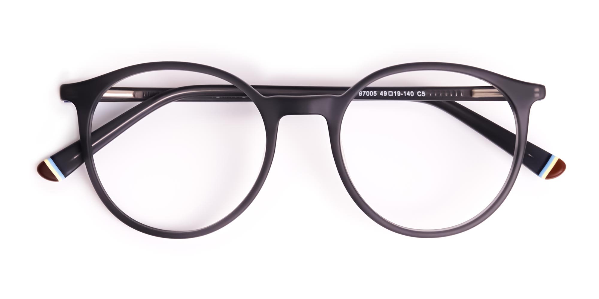 matte and dark grey round full rim glasses frames-6