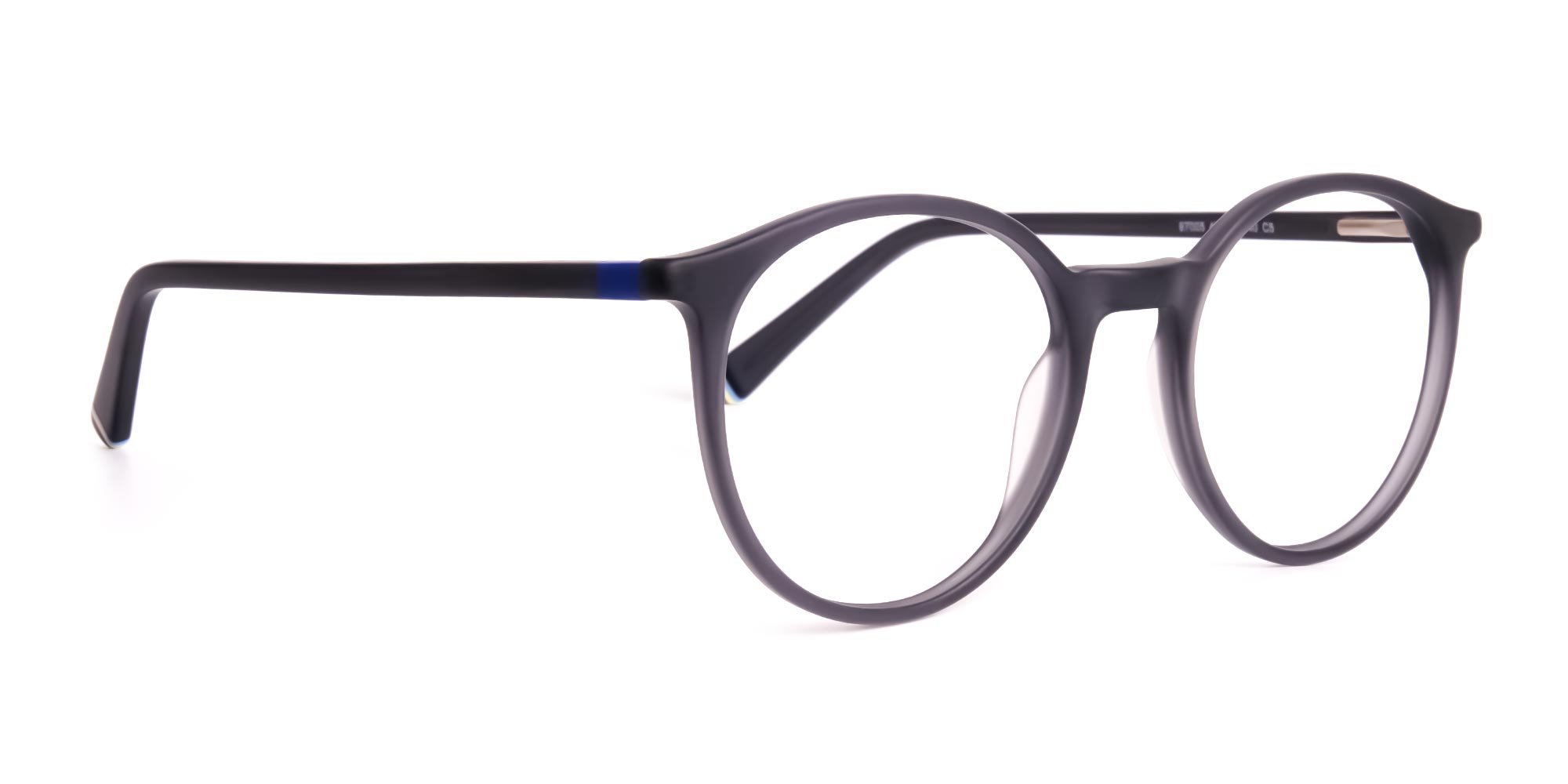matte and dark grey round full rim glasses frames-2