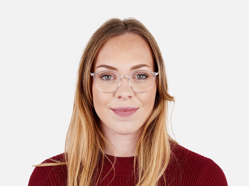 transparent round full rim glasses frames-18