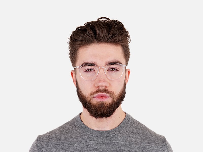 transparent round full rim glasses frames-11