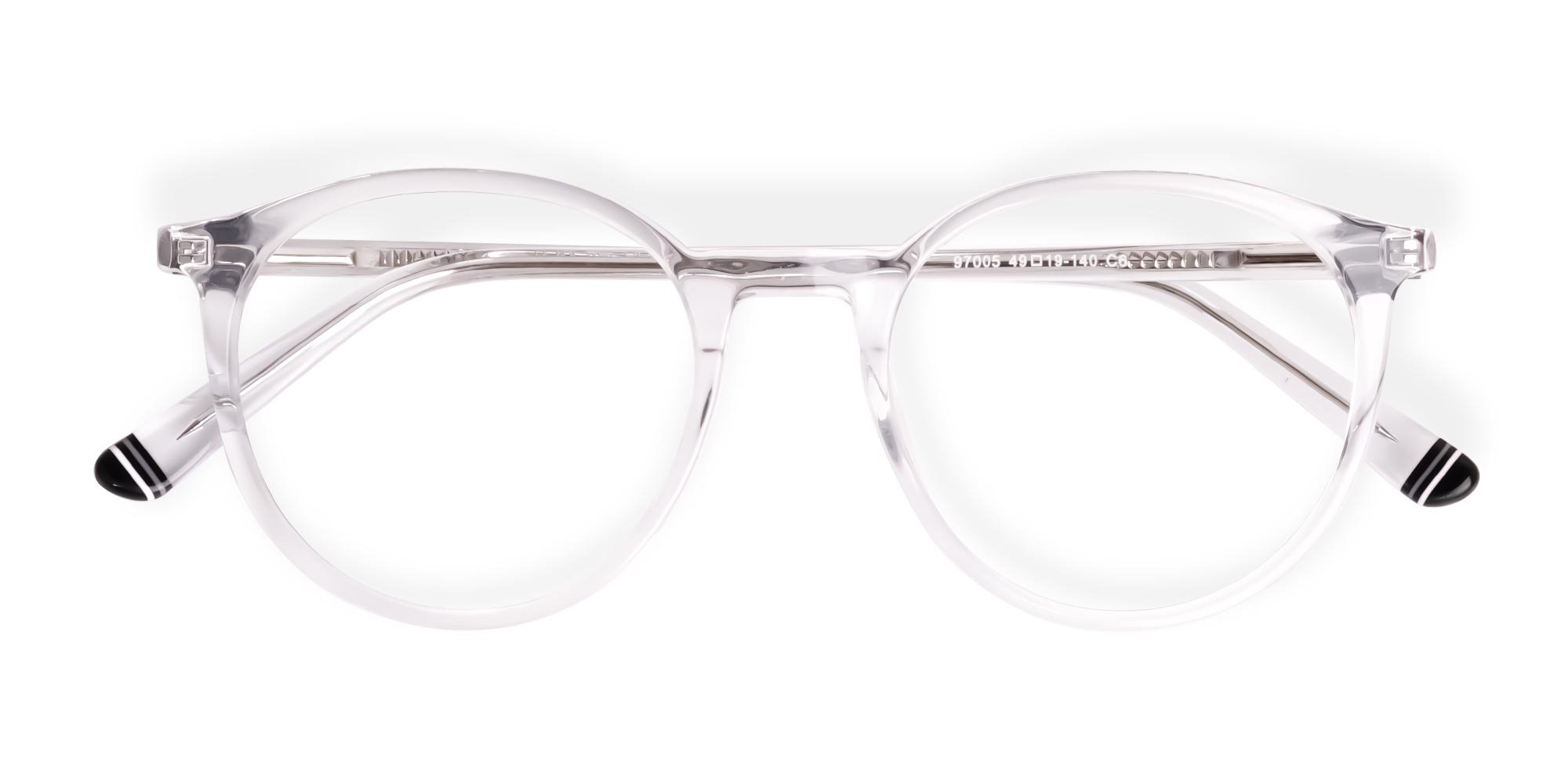 transparent round full rim glasses frames-6