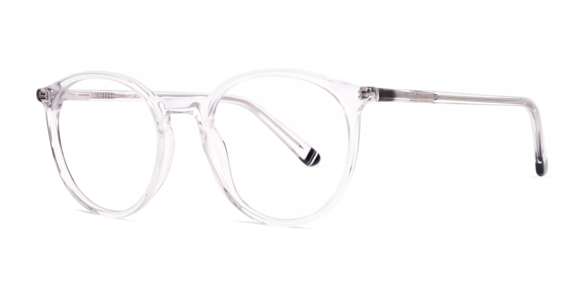transparent round full rim glasses frames-3