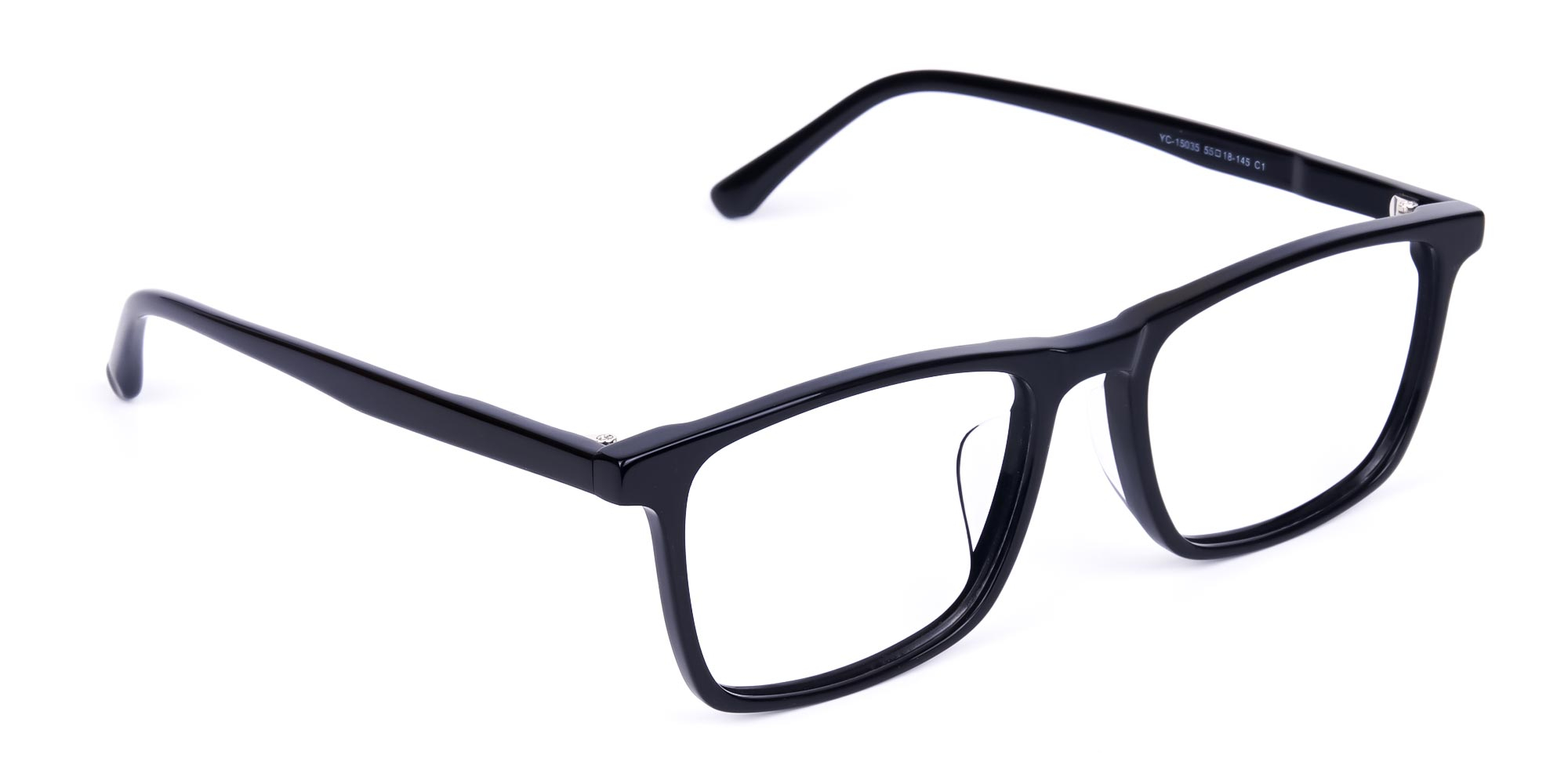 Classic Black Rectangular Glasses-2