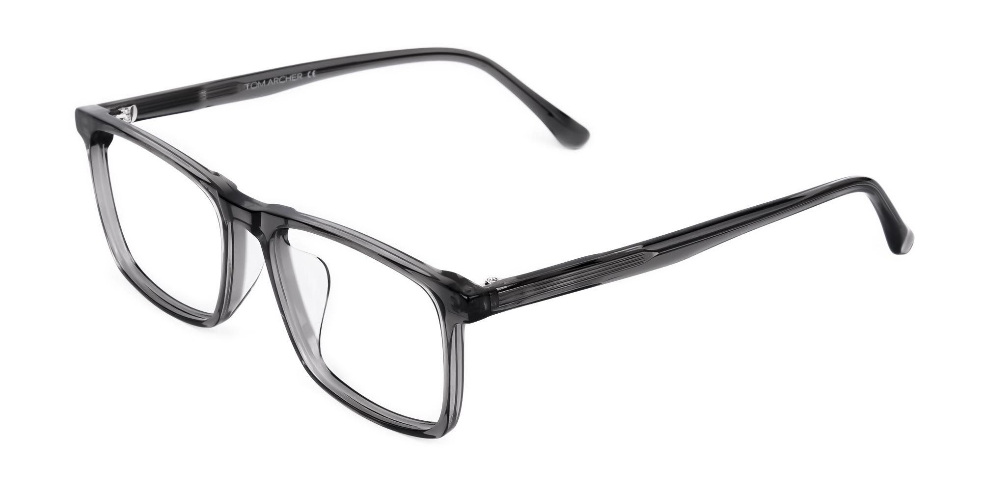 Crystal and Light Grey Rectangular Glasses-3