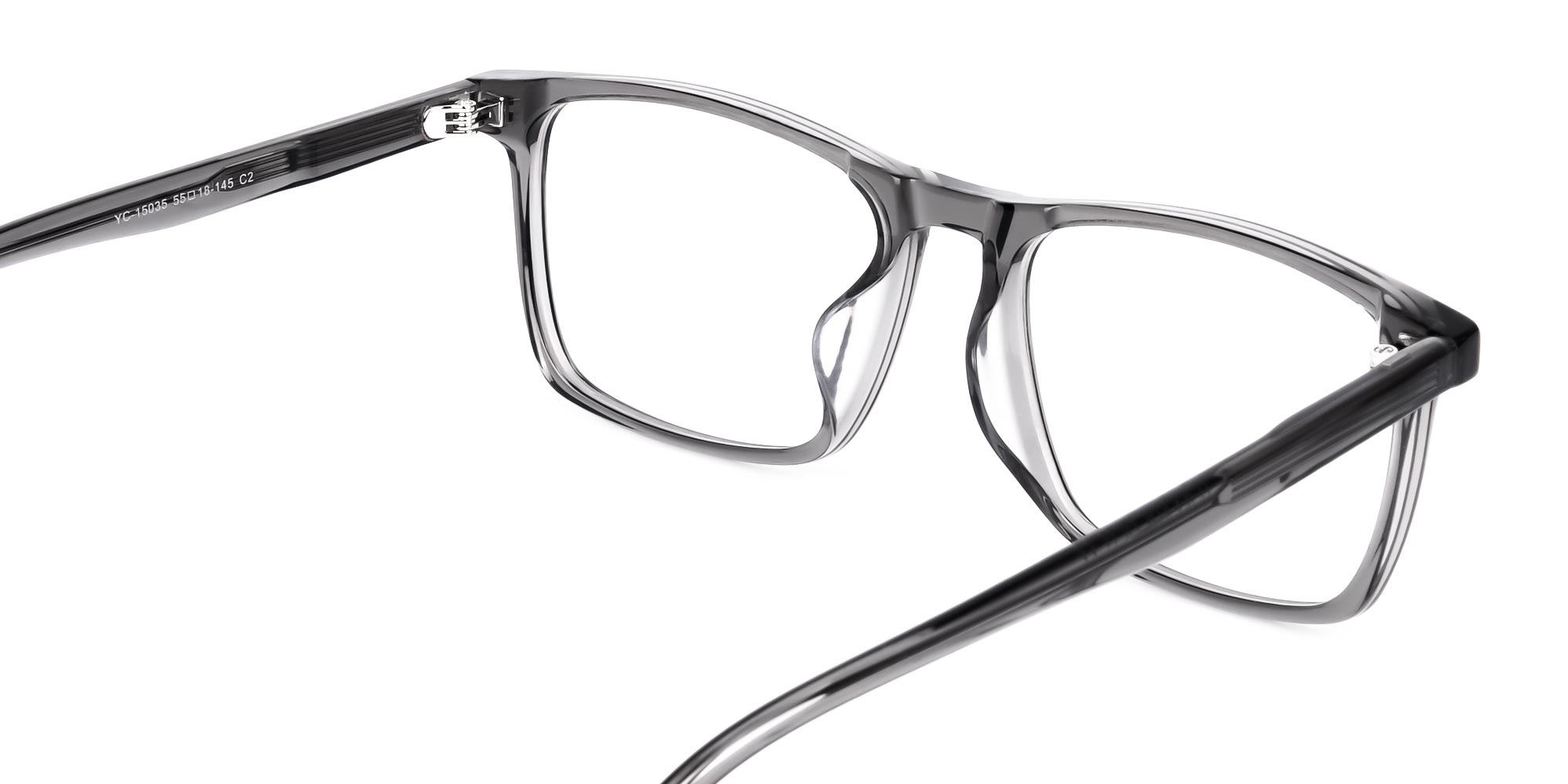 Crystal and Light Grey Rectangular Glasses-5