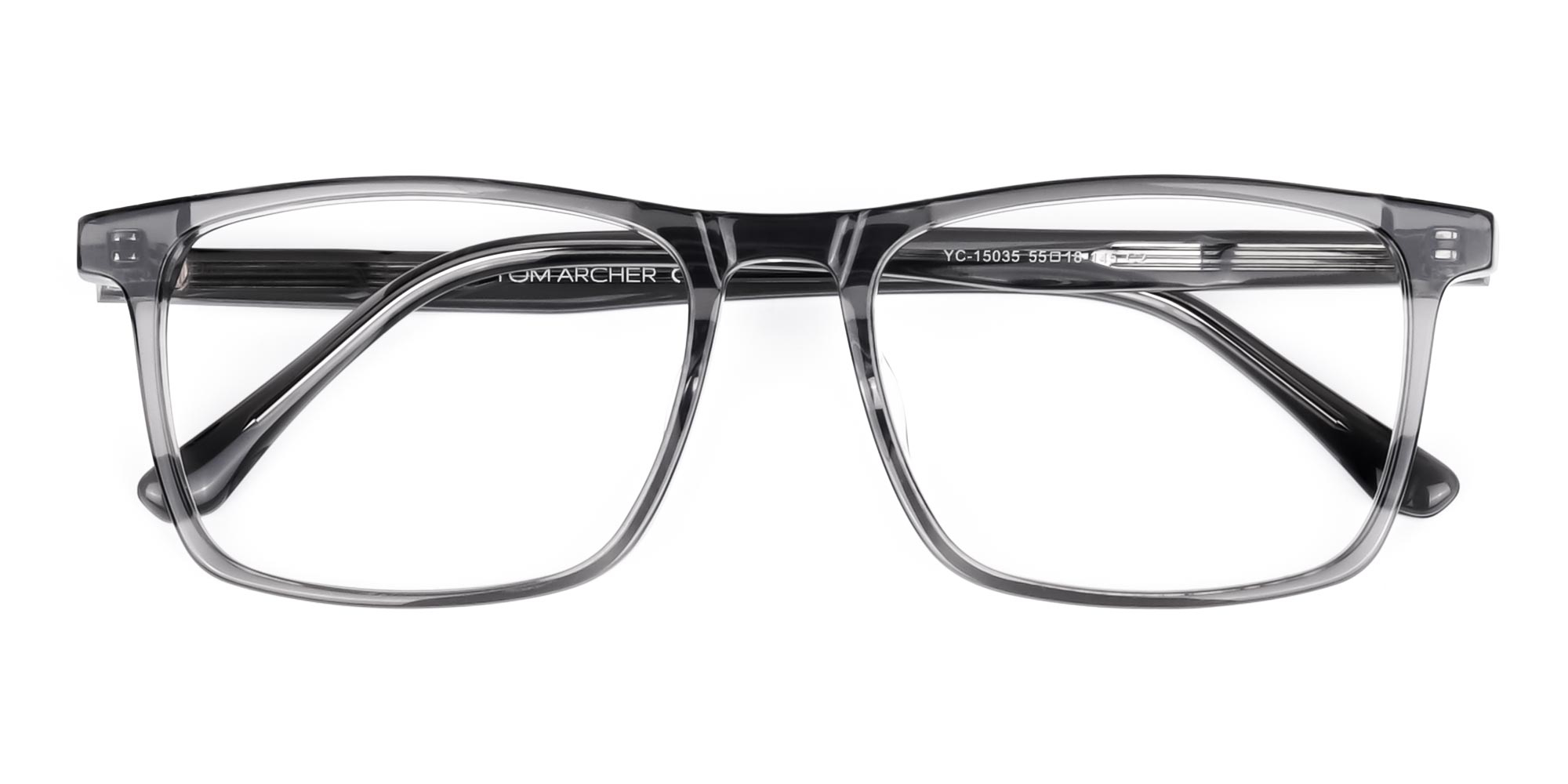 Crystal and Light Grey Rectangular Glasses-6