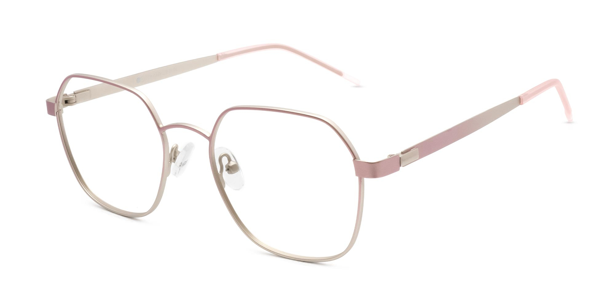 Pink Hexagon Glasses-3