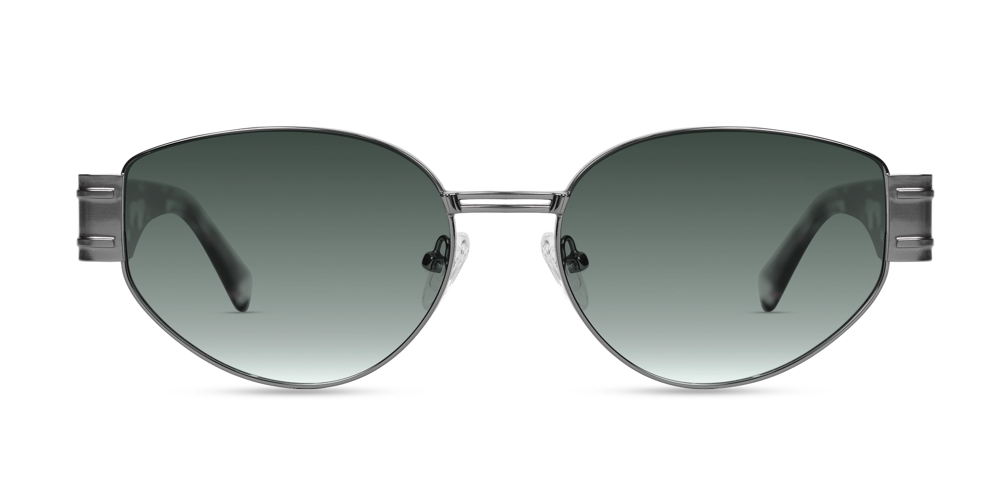Oval Gunmetal Grey Tinted Sunglasses-1 Oval Gunmetal Grey Tinted Sunglasses-1