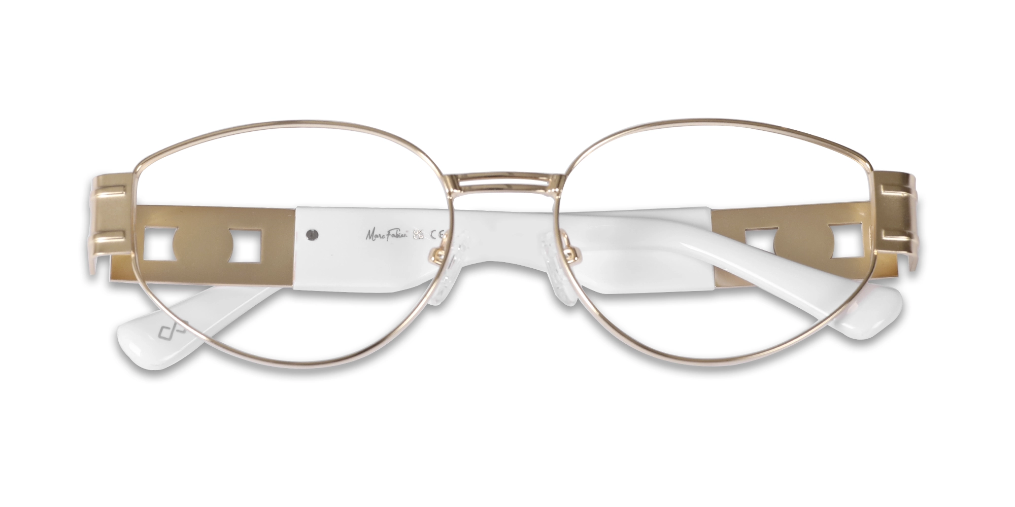 Matte Gold Oval Full Rim Glasses-6