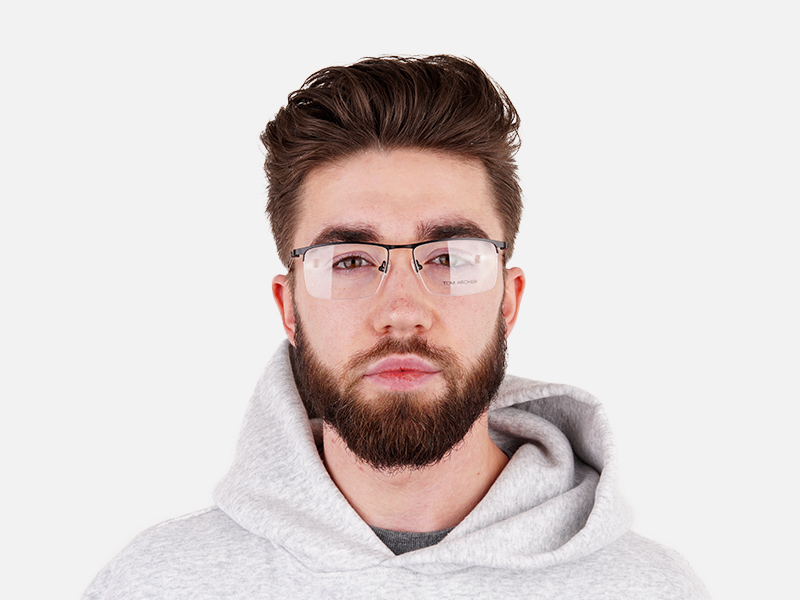 black and brown half rim rectangular glasses frames-11