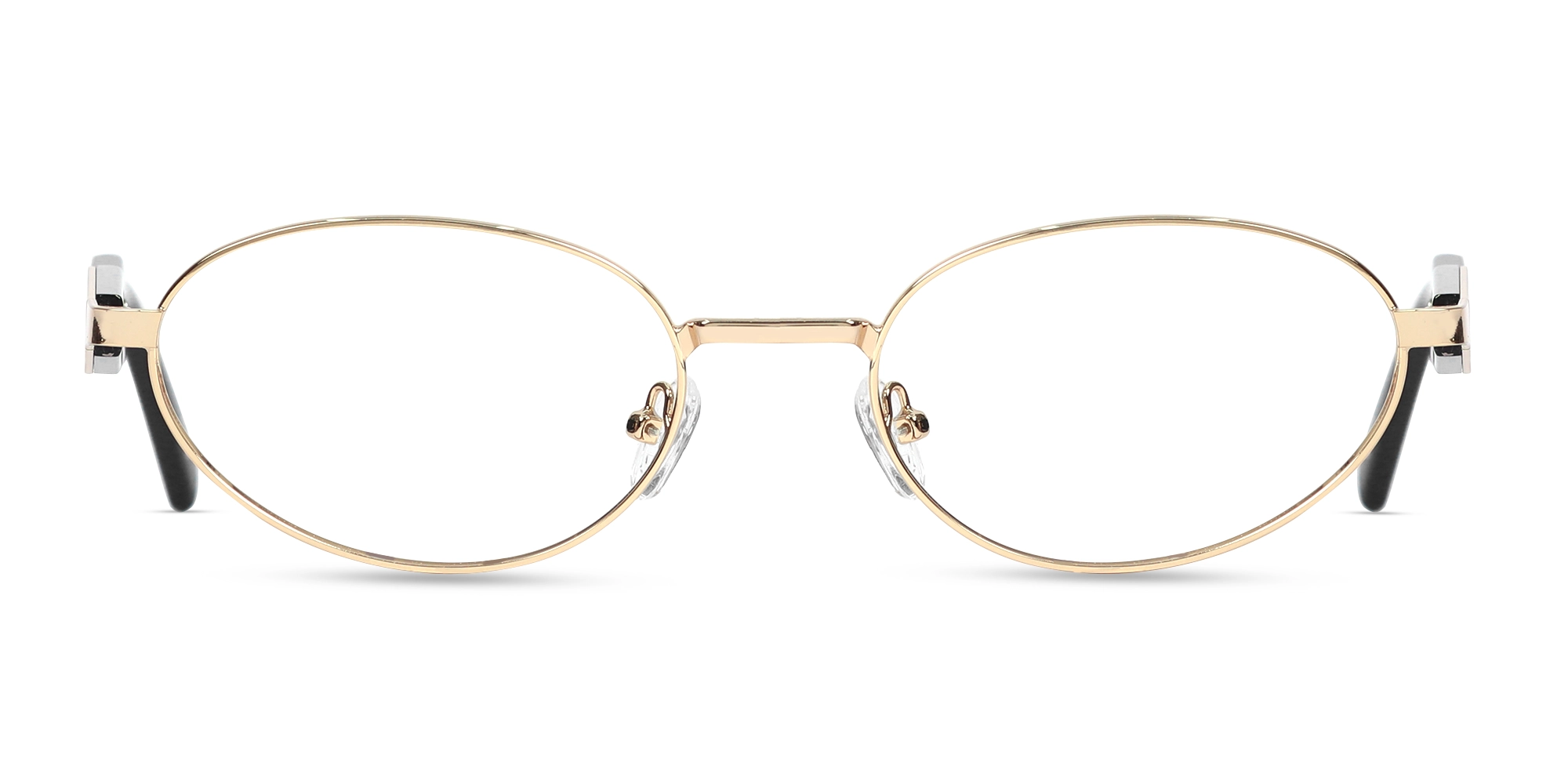 Champagne Gold Oval Metal Full Rim Glasses-1 Champagne Gold Oval Metal Full Rim Glasses-1