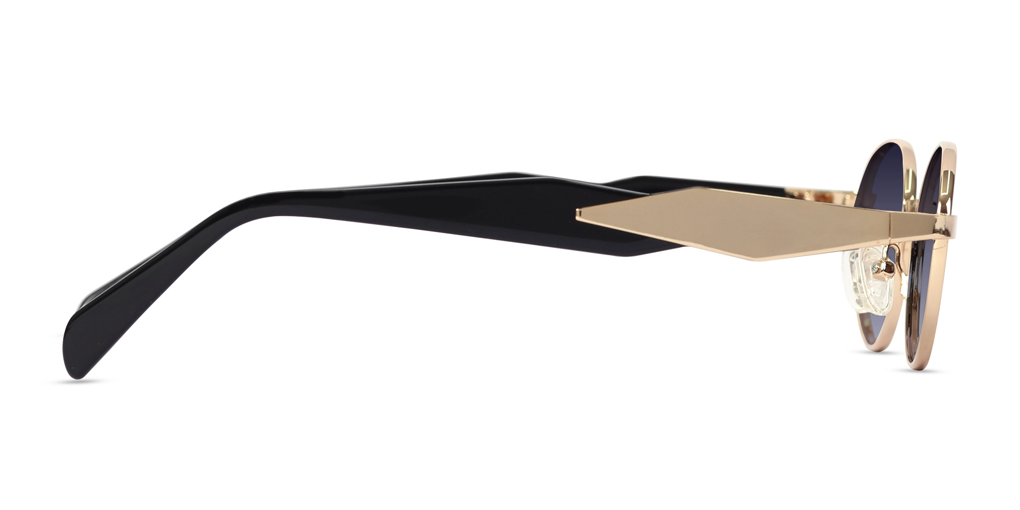 Purple Tint Oval Sunglasses-4