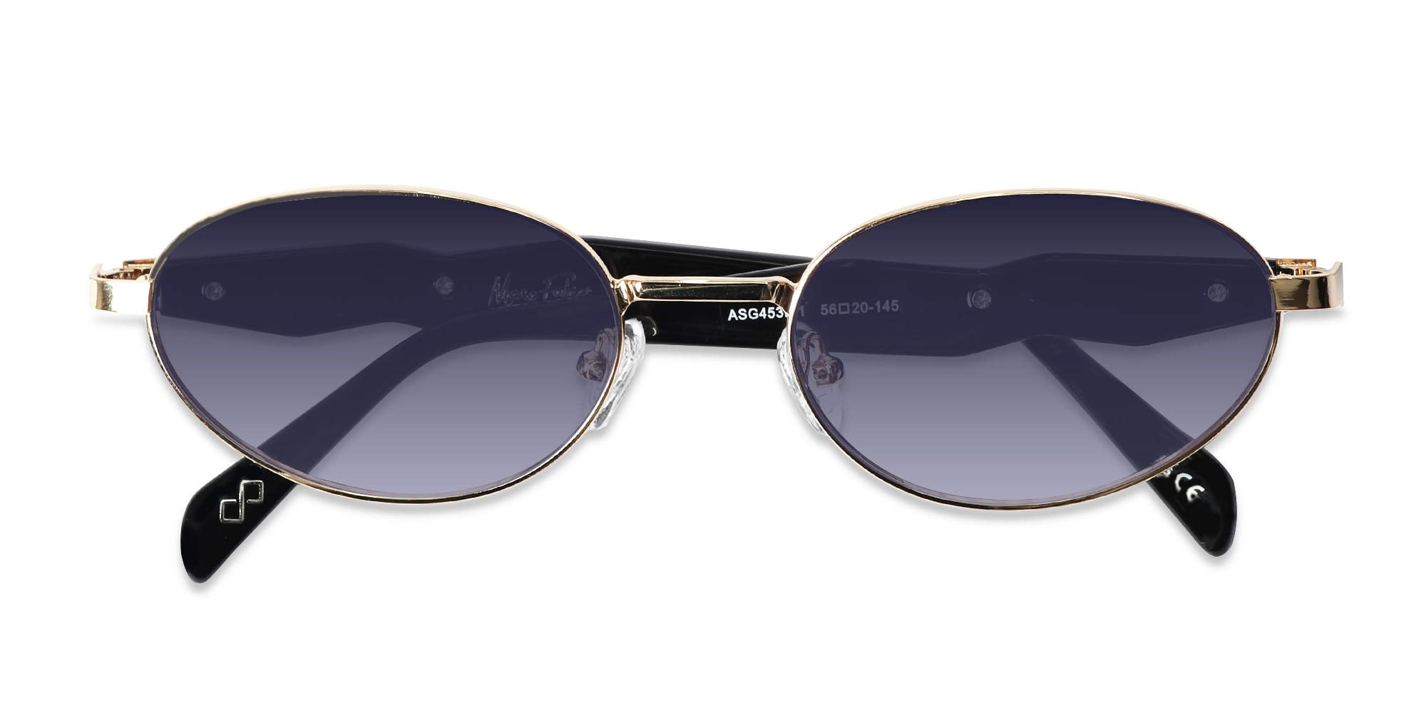 Purple Tint Oval Sunglasses-6
