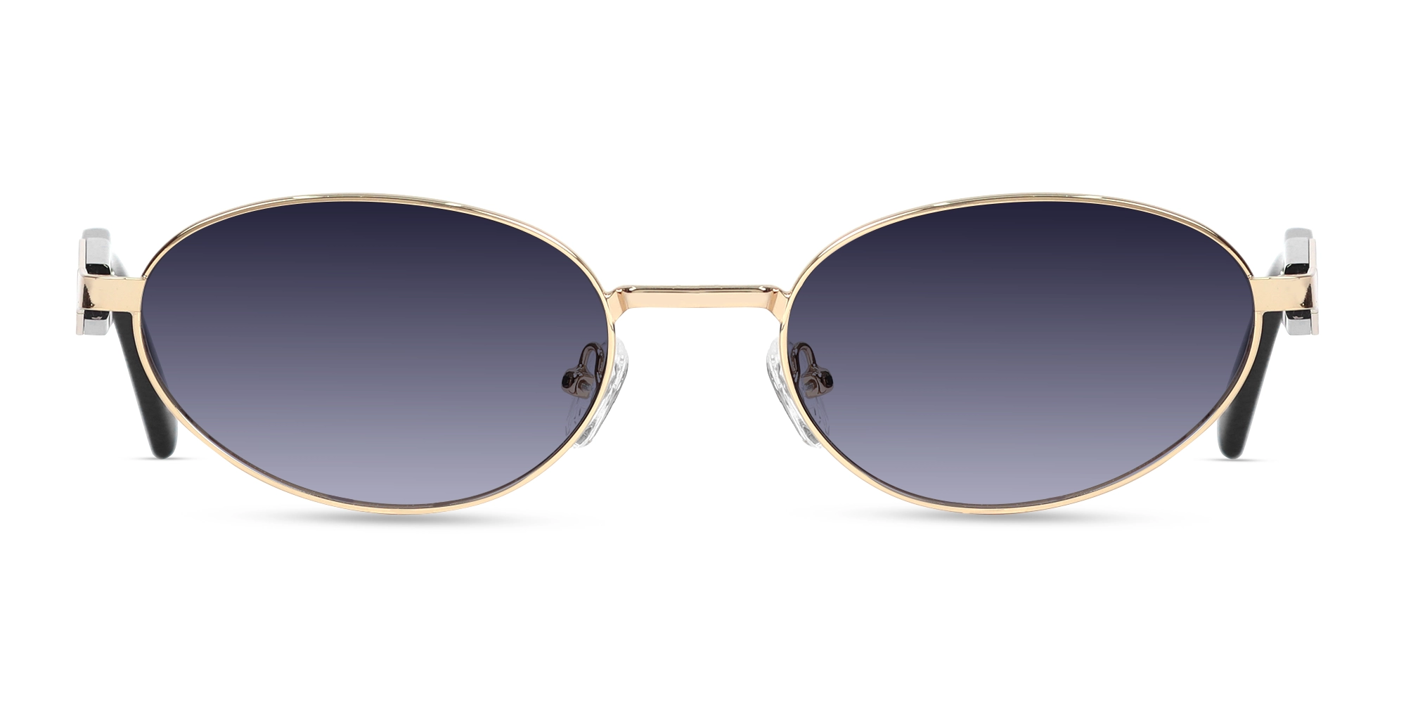 Purple Tint Oval Sunglasses-1