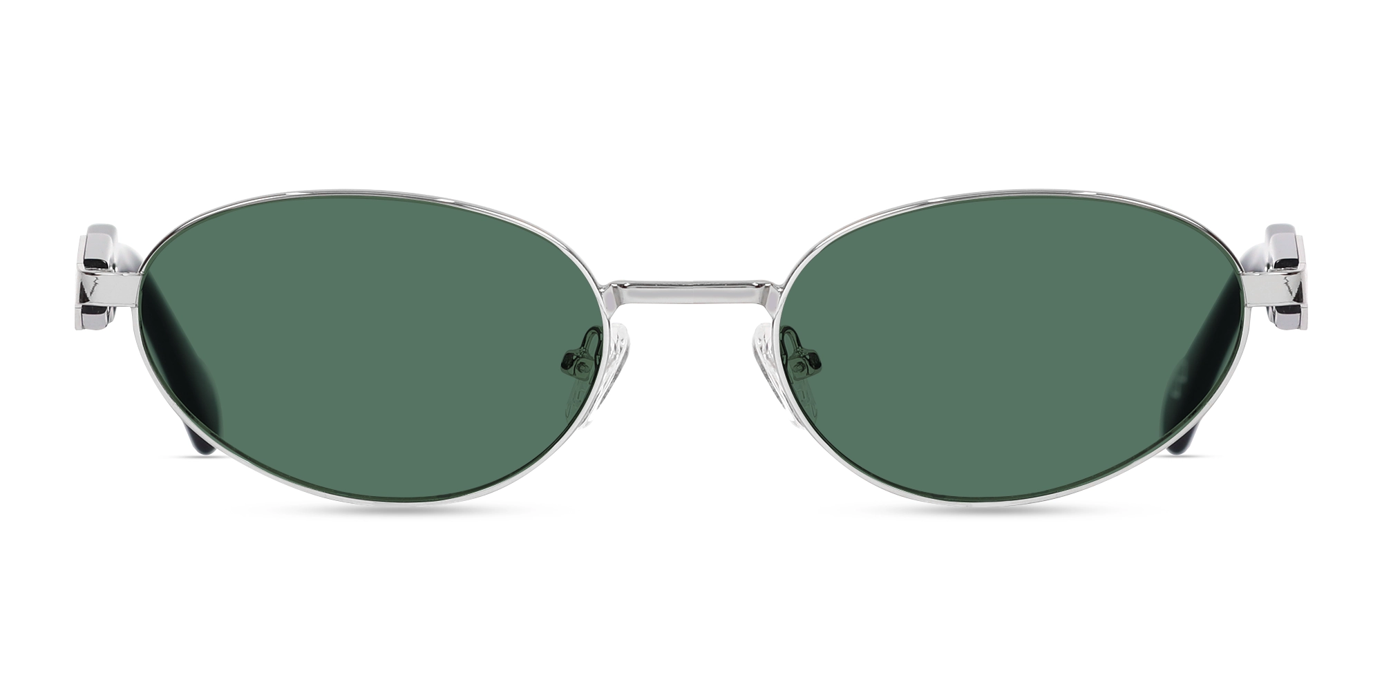 Oval keyhole Sunglasses With Green Tint-1