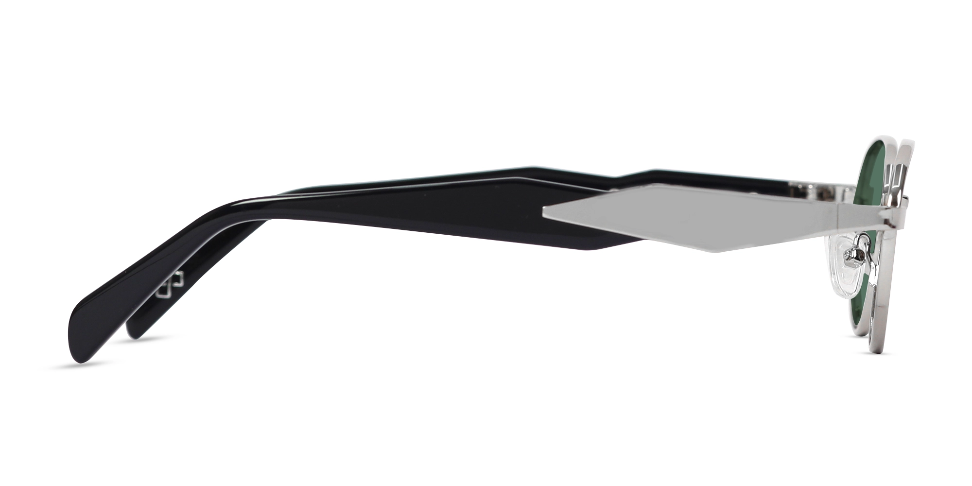 Oval keyhole Sunglasses With Green Tint-4
