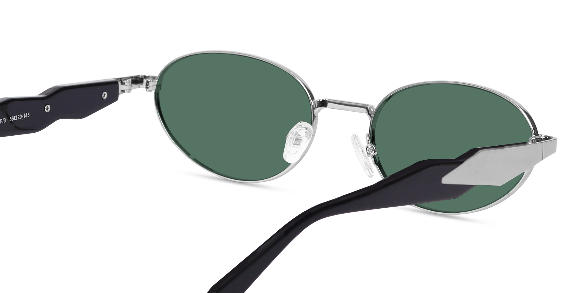 Oval keyhole Sunglasses With Green Tint-5
