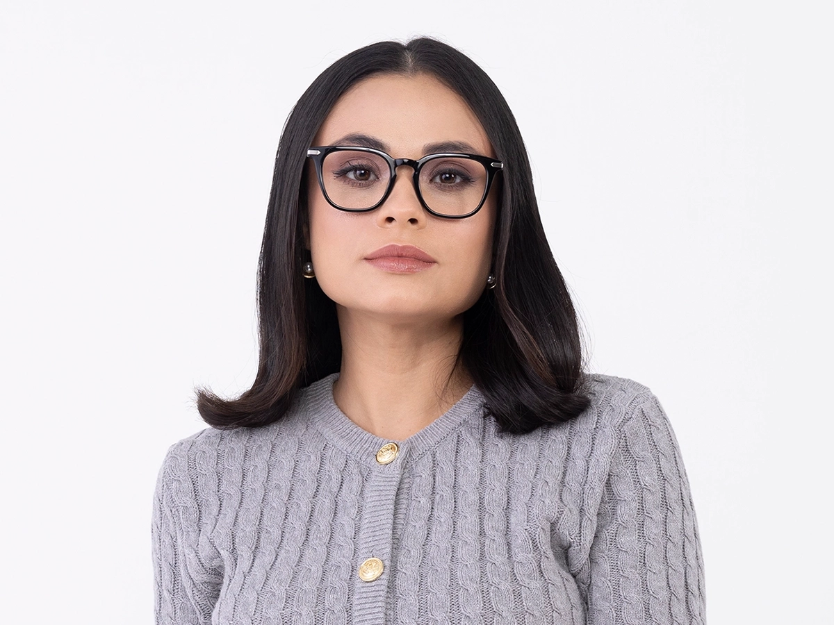 Square Black Frame Glasses 51