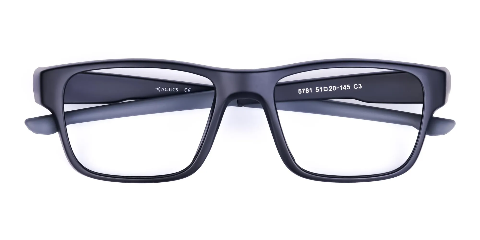 Rectangular Matte Black and Grey sports goggles-2