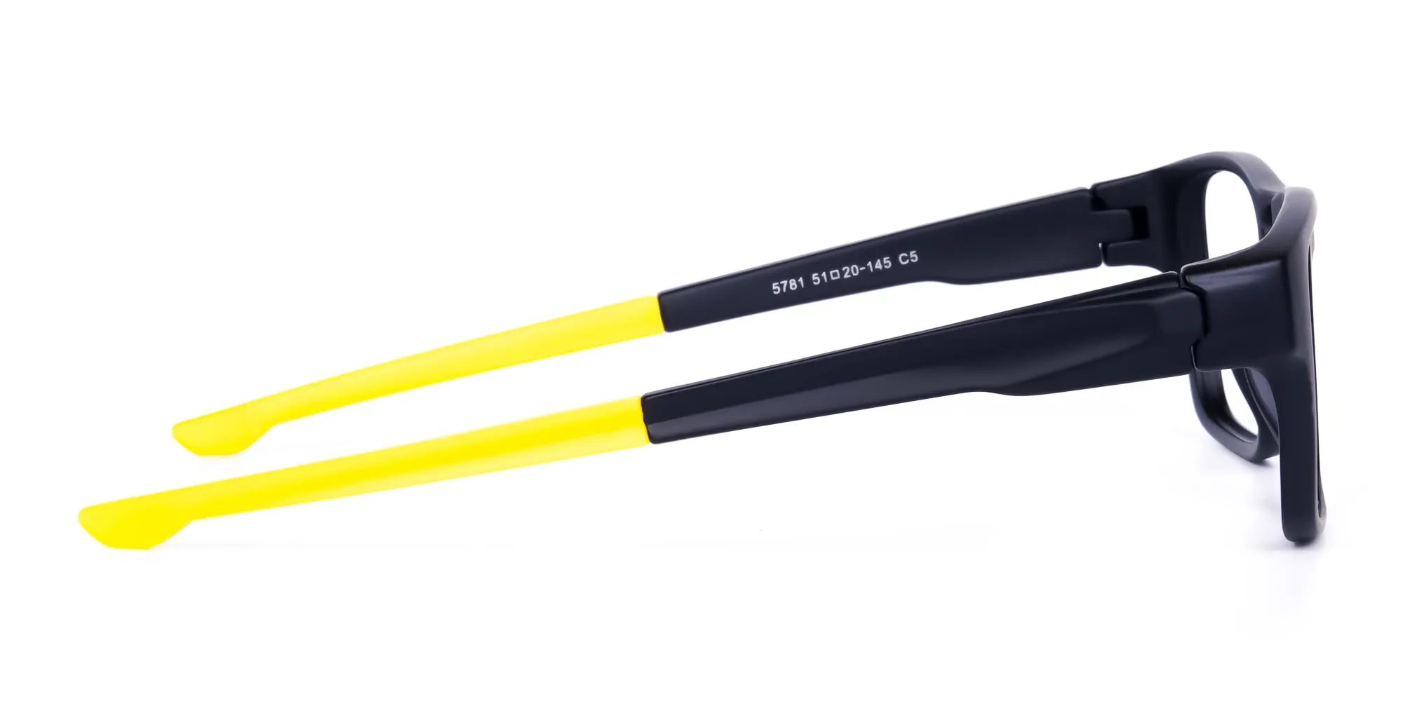 Bright Yellow and Black Rectangular Glasses-2