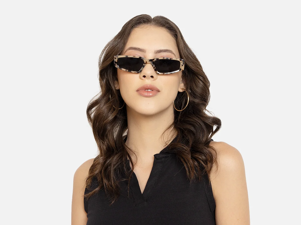 Small Rectangle Cat Eye Sunglasses-51