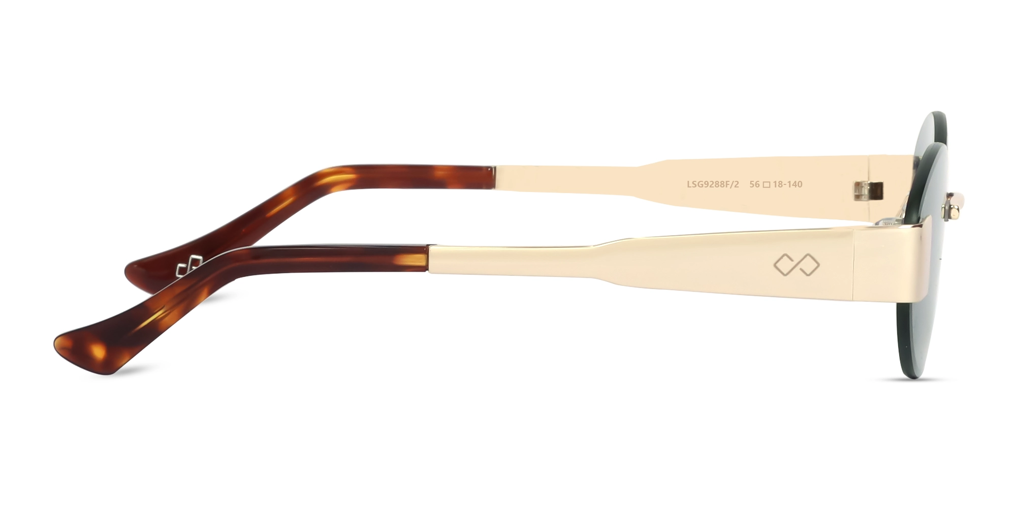 Oval Rimless Sunglasses With Green Tint-4