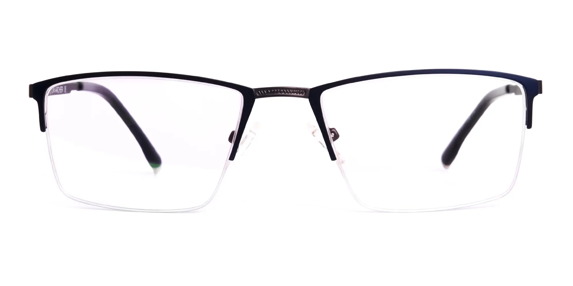 navy blue half-rim rectangular glasses frames-2