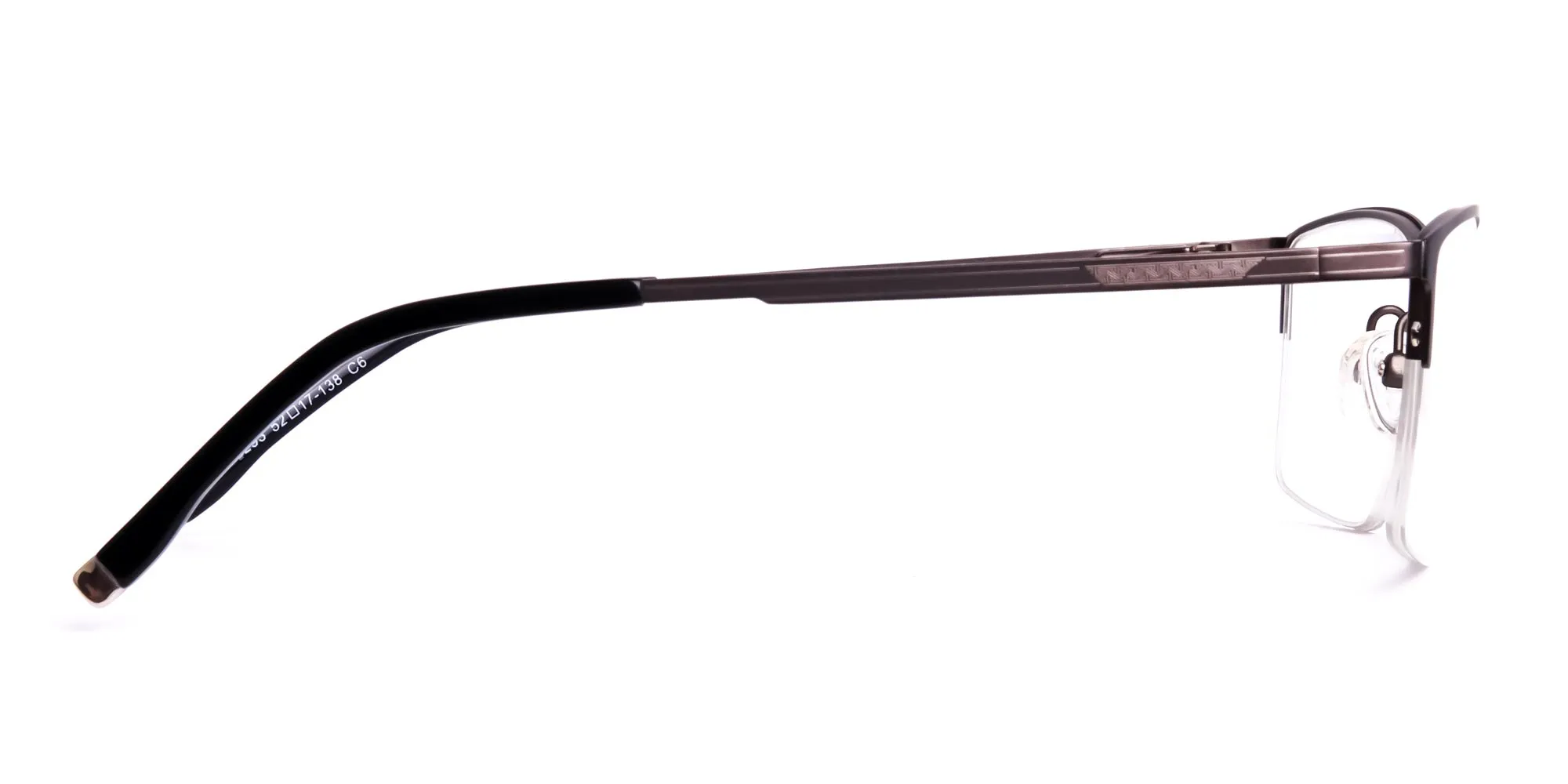 navy blue half-rim rectangular glasses frames-2