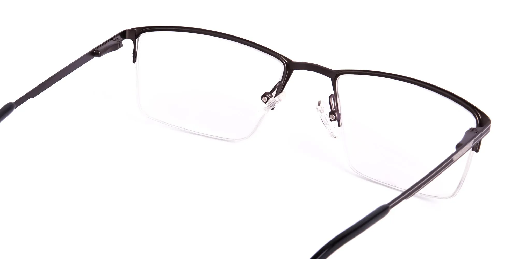 navy blue half-rim rectangular glasses frames-2